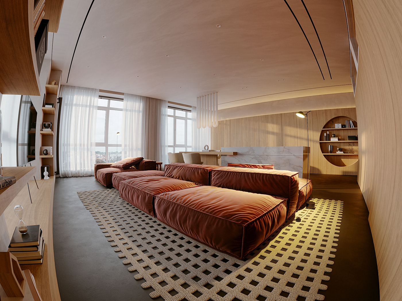 sofa，a living room，space design ，