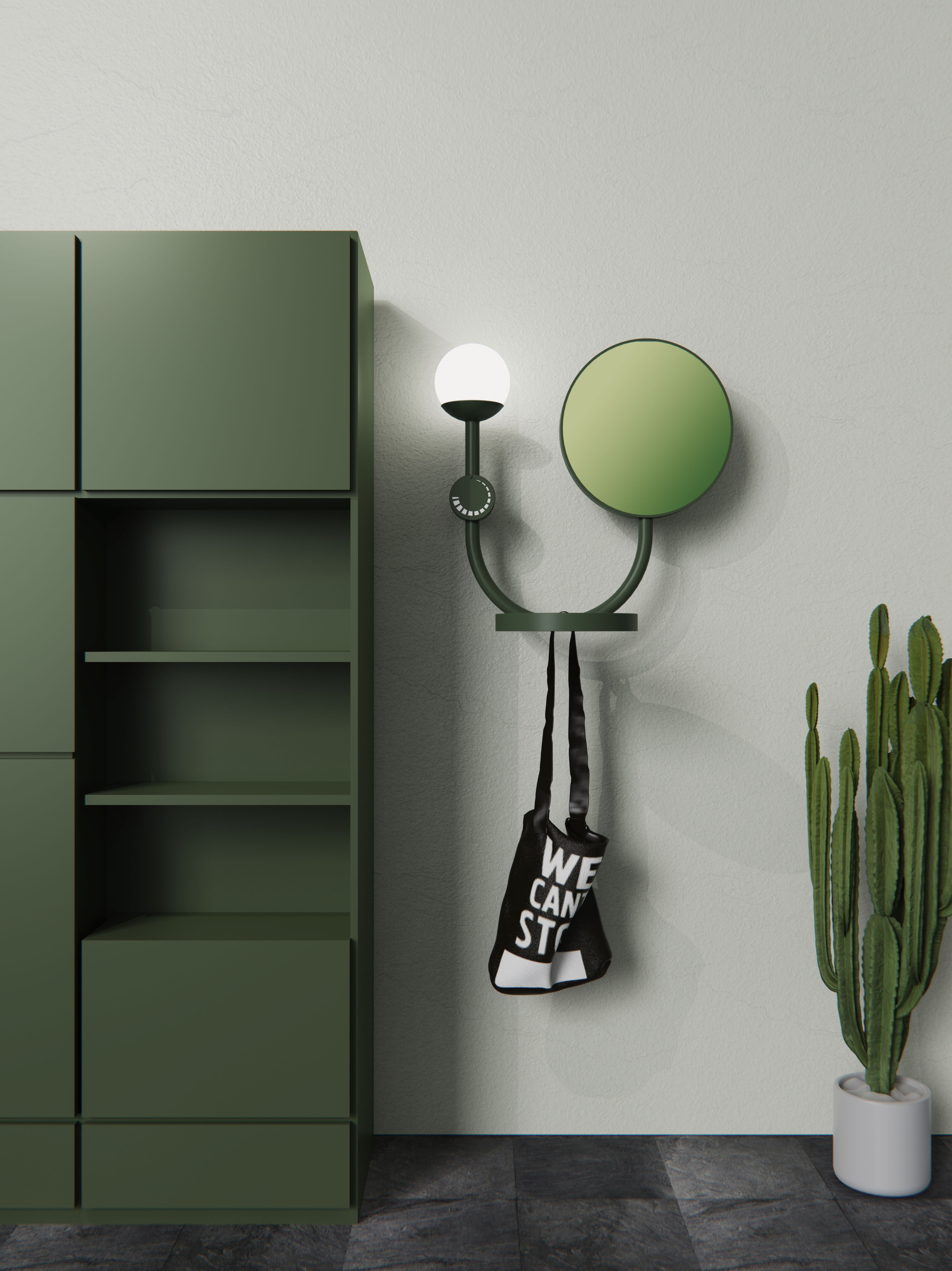 industrial design，furniture，Render，mirror，Table，lamp，