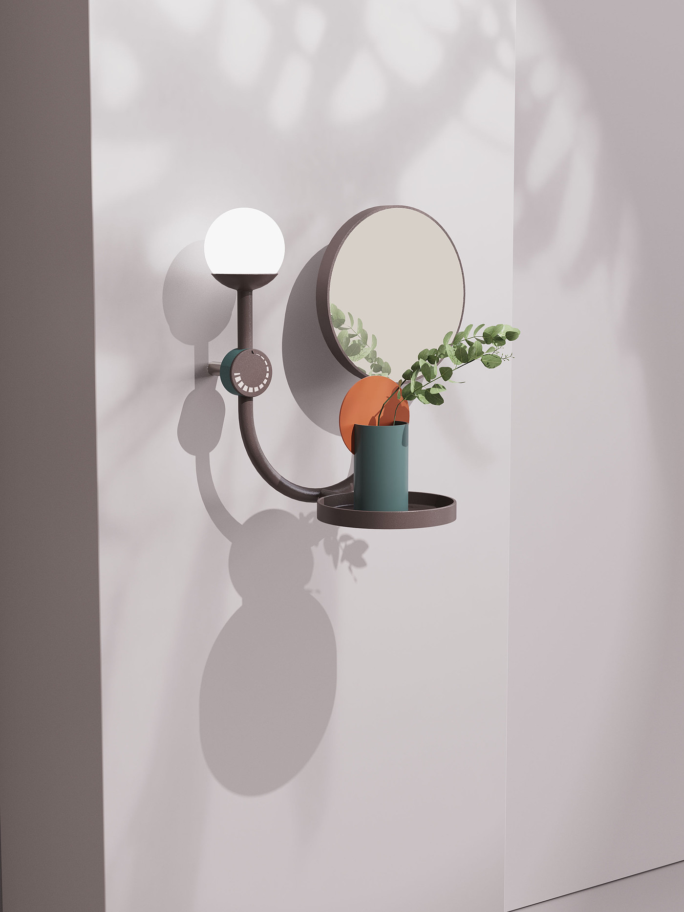 industrial design，furniture，Render，mirror，Table，lamp，