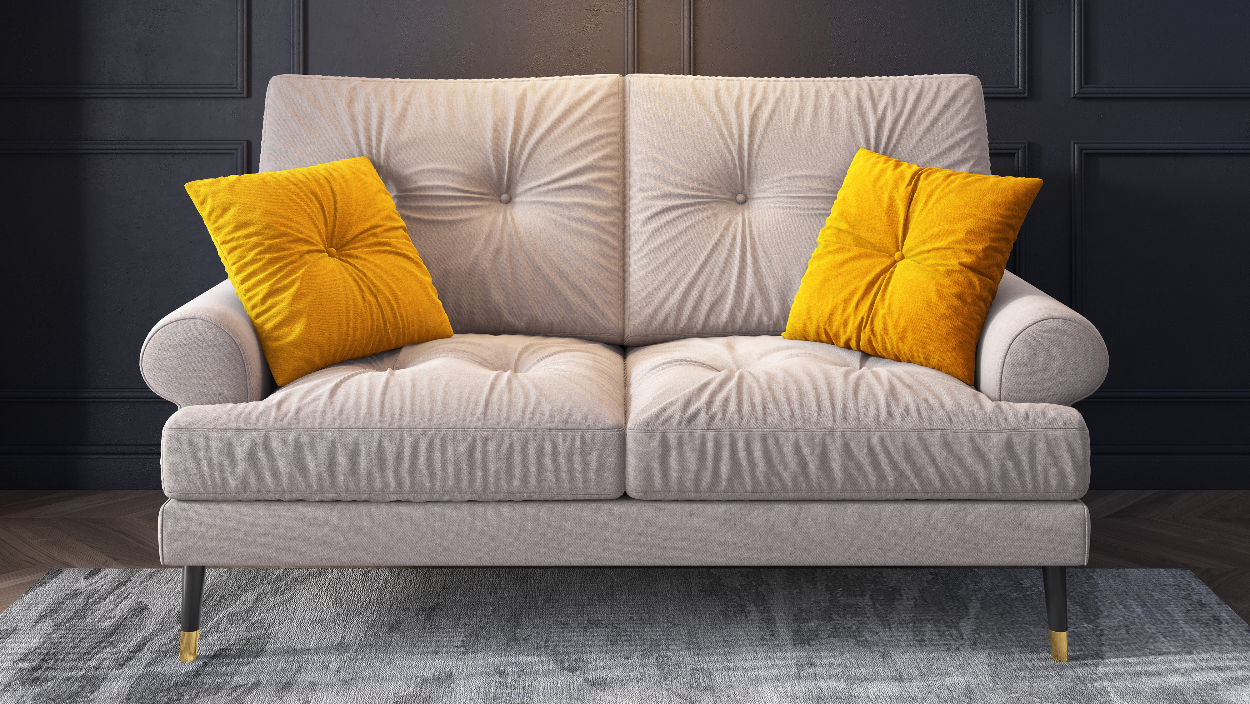 Furniture modeling and rendering animation tutorial，Sofa modeling and rendering tutorial，Fabric sofa，furniture design ，product design，Product modeling and rendering animation tutorial，Antique Valley fragrance，Sofa fold carving，