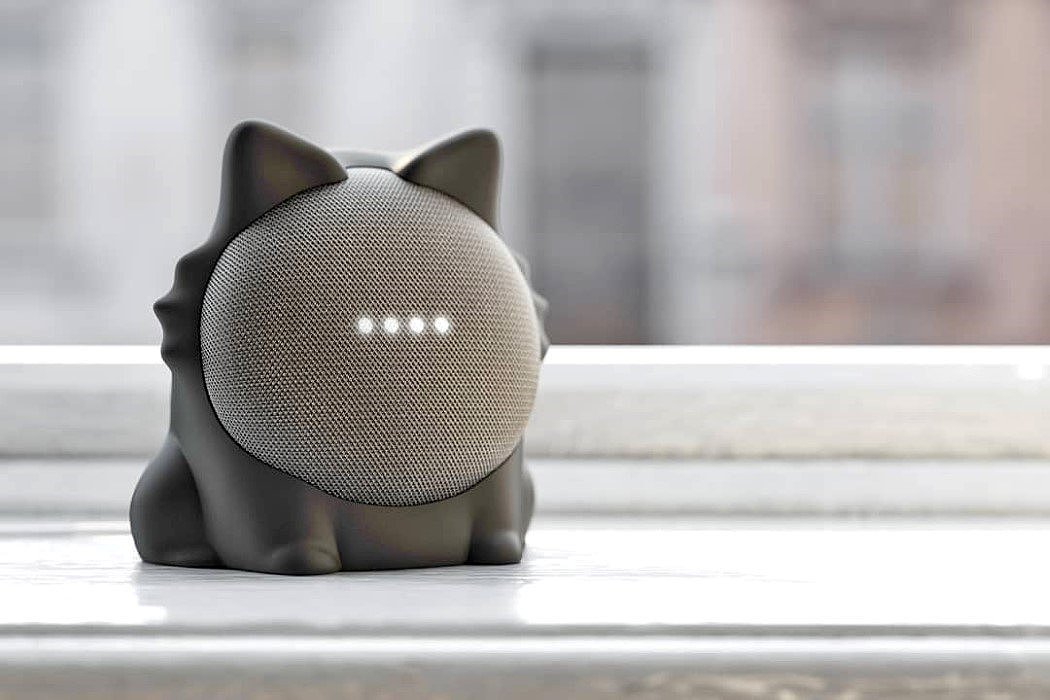 ODD-ON Industries，Google Nest Mini，Desktop cat，Response command，product design，