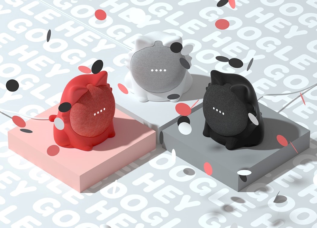 ODD-ON Industries，Google Nest Mini，Desktop cat，Response command，product design，