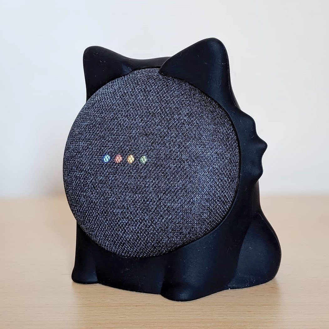 ODD-ON Industries，Google Nest Mini，Desktop cat，Response command，product design，