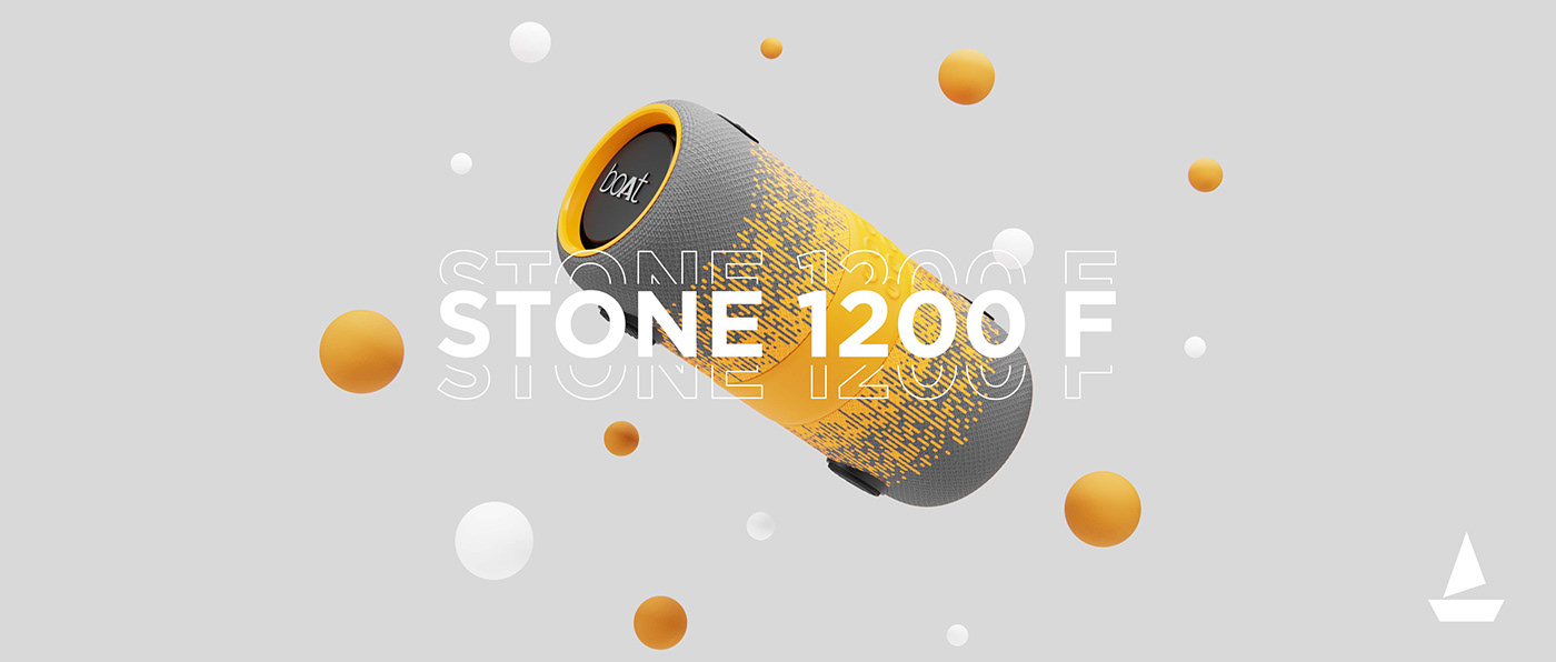 Young people in India，Portable loudspeaker，，boAt Stone 1200F，product design，cmf，duality，fashion，