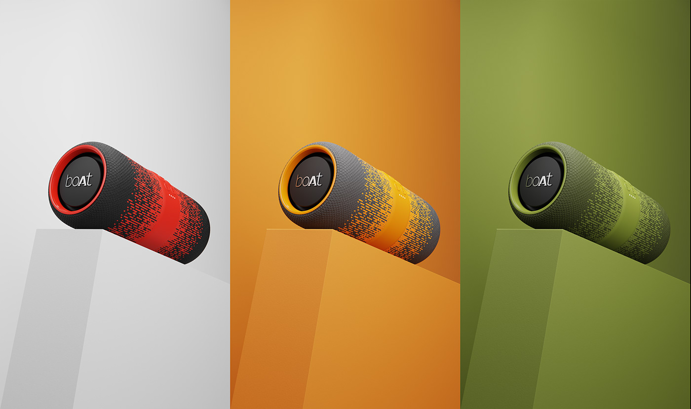 Young people in India，Portable loudspeaker，，boAt Stone 1200F，product design，cmf，duality，fashion，