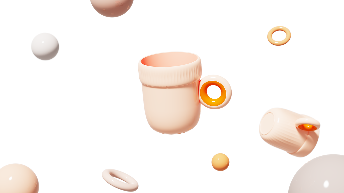 Mellow，lovely，adorable，Gargle cup，glass，doughnut，Cup for lovers，