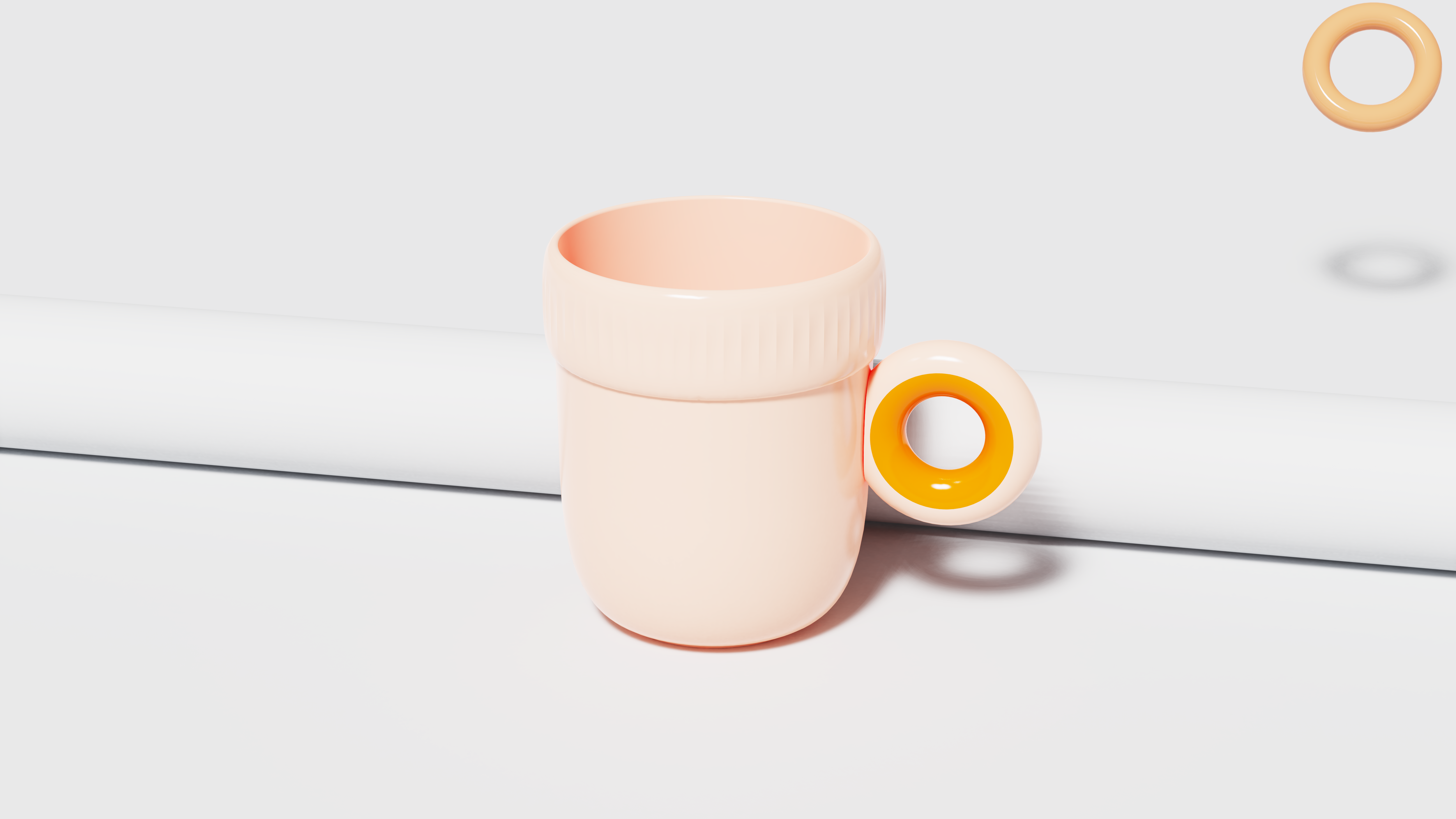 Mellow，lovely，adorable，Gargle cup，glass，doughnut，Cup for lovers，