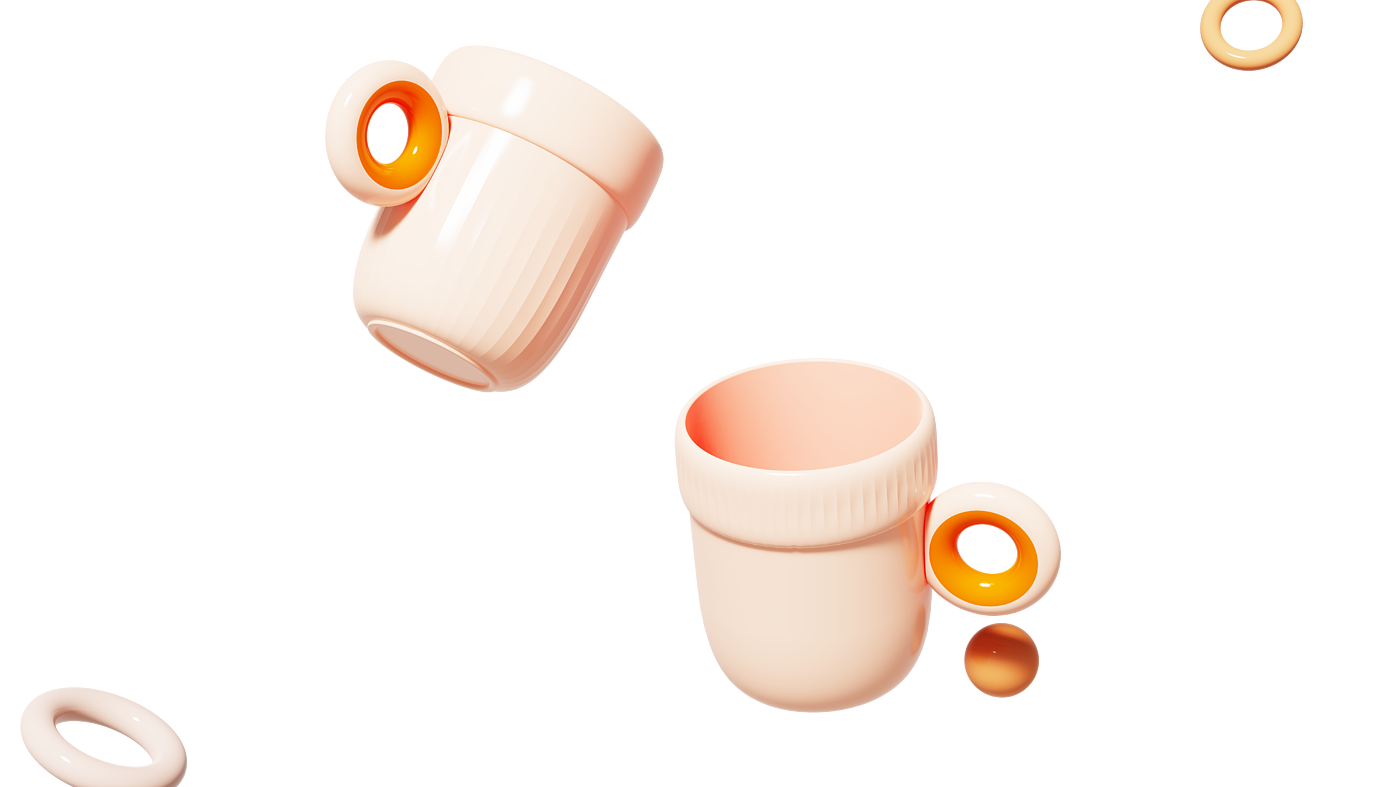 Mellow，lovely，adorable，Gargle cup，glass，doughnut，Cup for lovers，