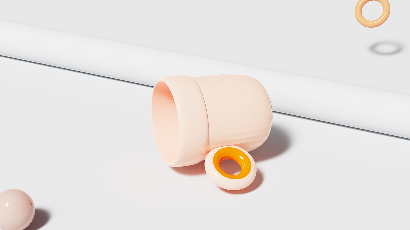 Mellow，lovely，adorable，Gargle cup，glass，doughnut，Cup for lovers，