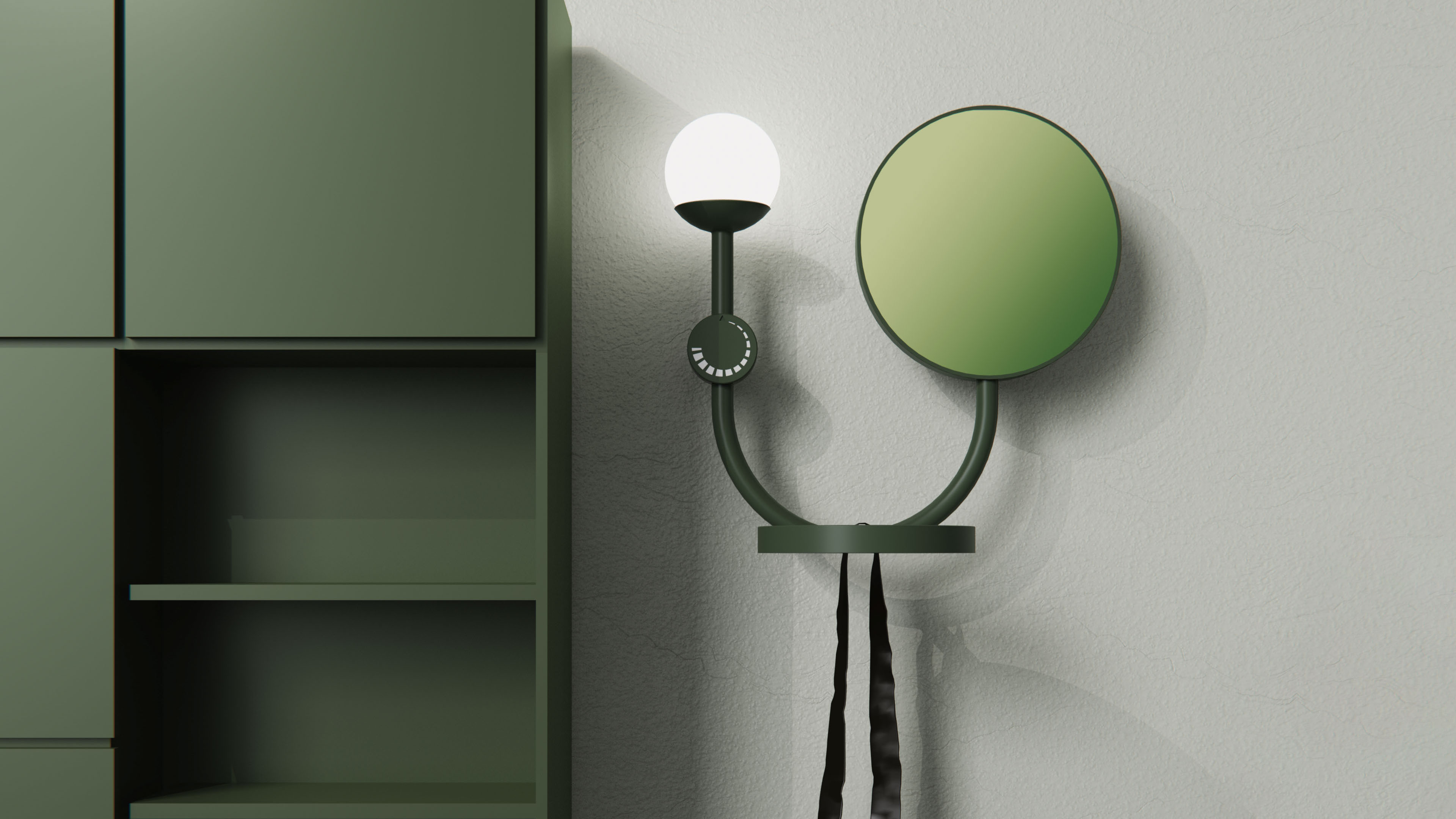 industrial design，furniture，Render，mirror，Table，lamp，
