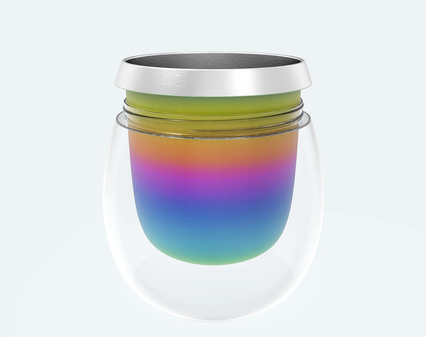 彩虹，纯钛，水晶，杯子，