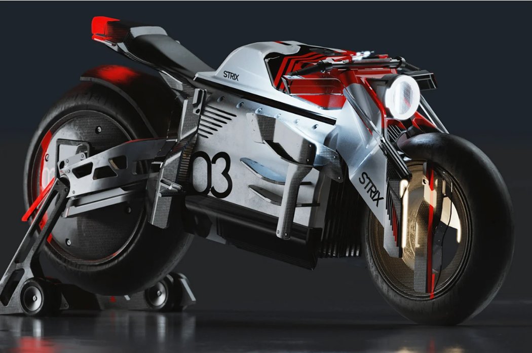 industrial design，traffic，conceptual design，Modern，street，motorcycle，