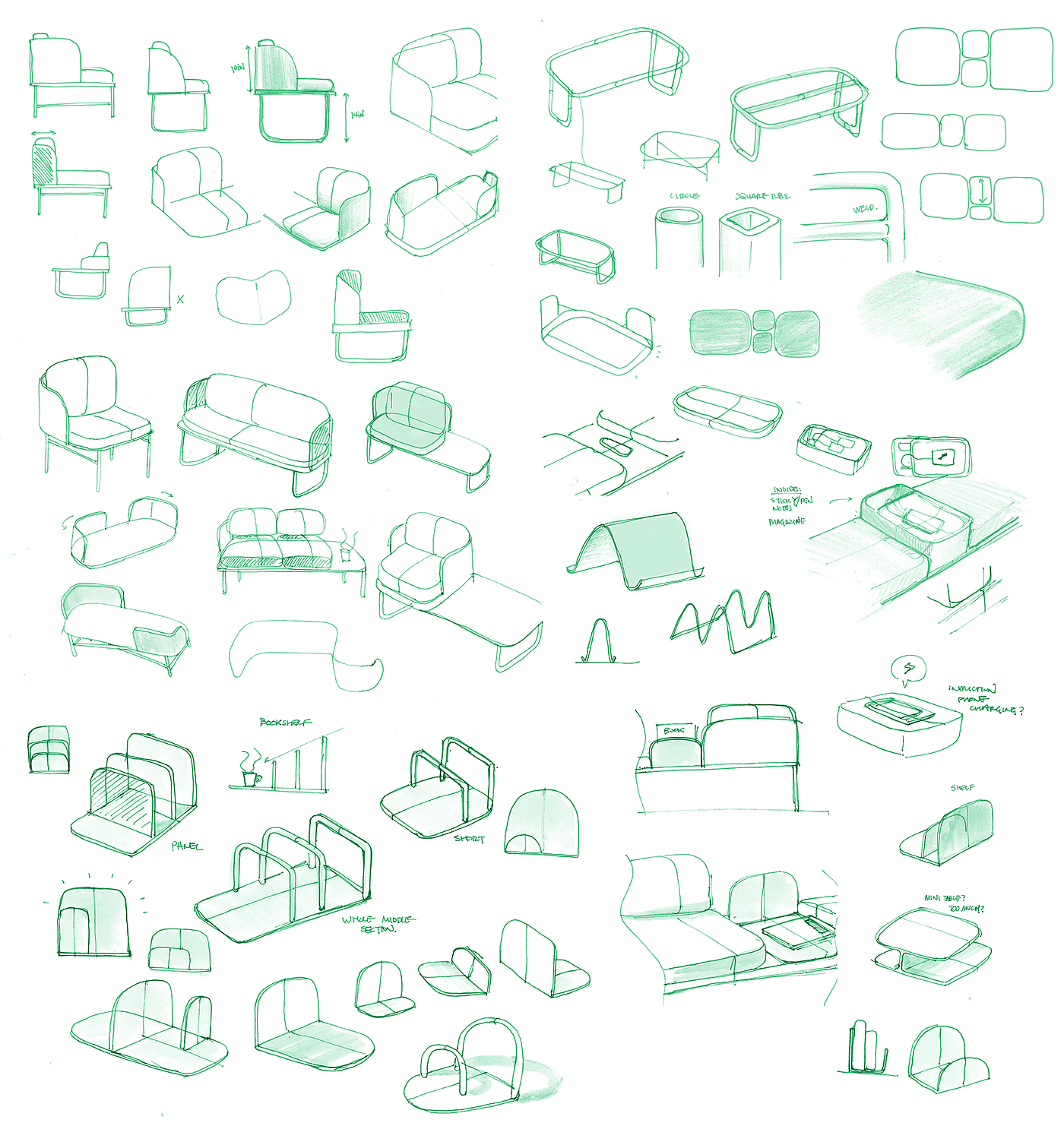 concise，monochrome，office space ，sofa，