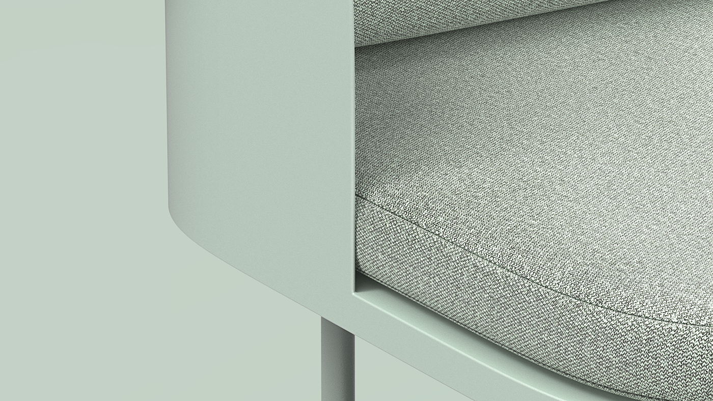 concise，monochrome，office space ，sofa，