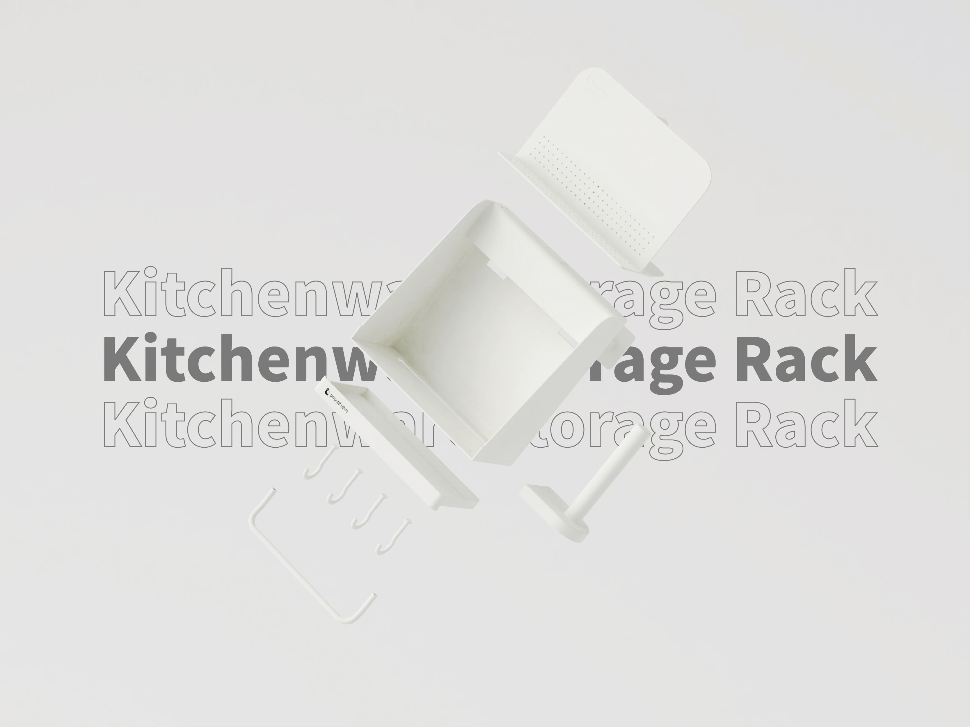 Kitchen storage，Kitchen supplies，Kitchenware storage rack，Receive，product design，