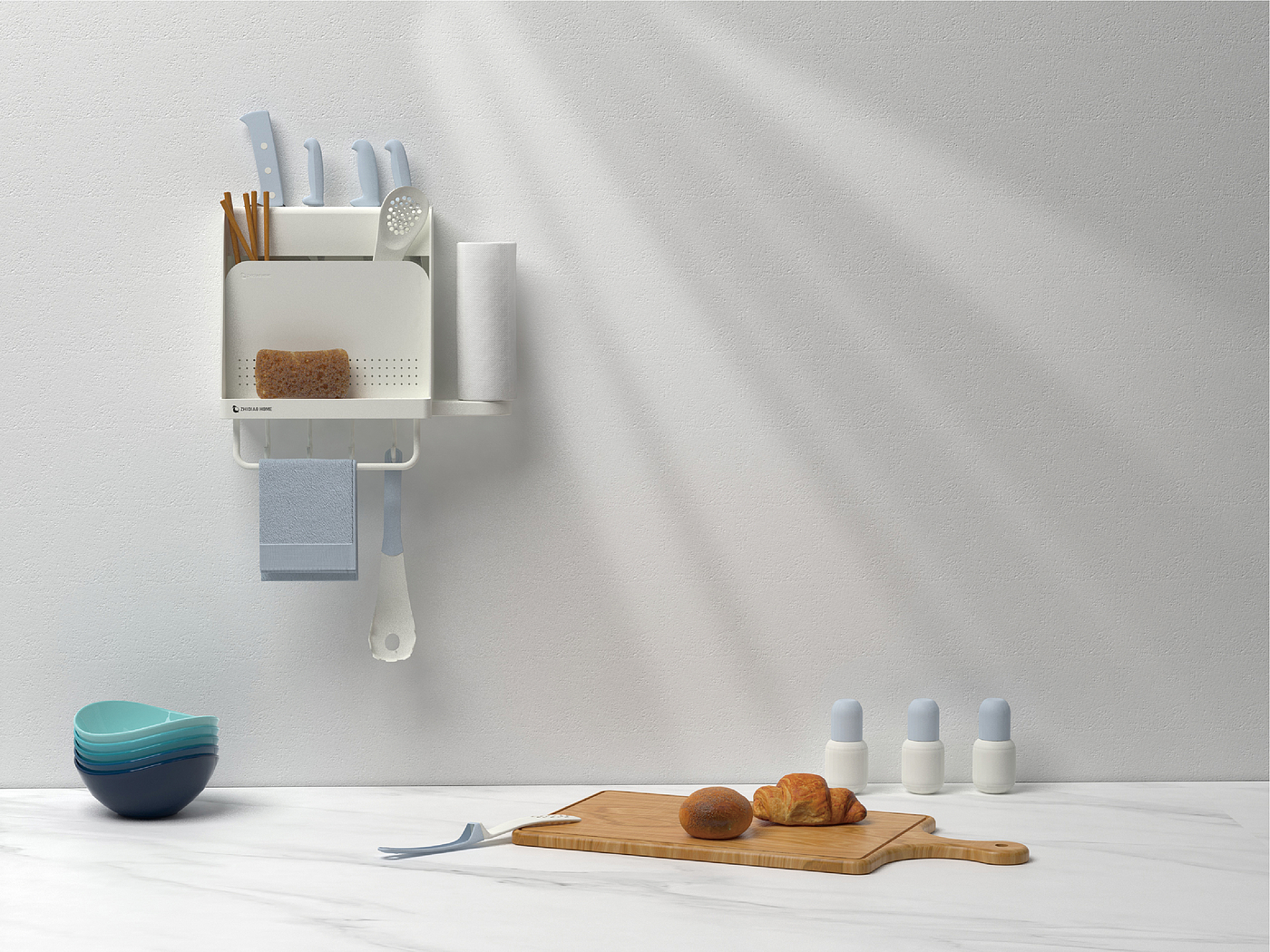 Kitchen storage，Kitchen supplies，Kitchenware storage rack，Receive，product design，
