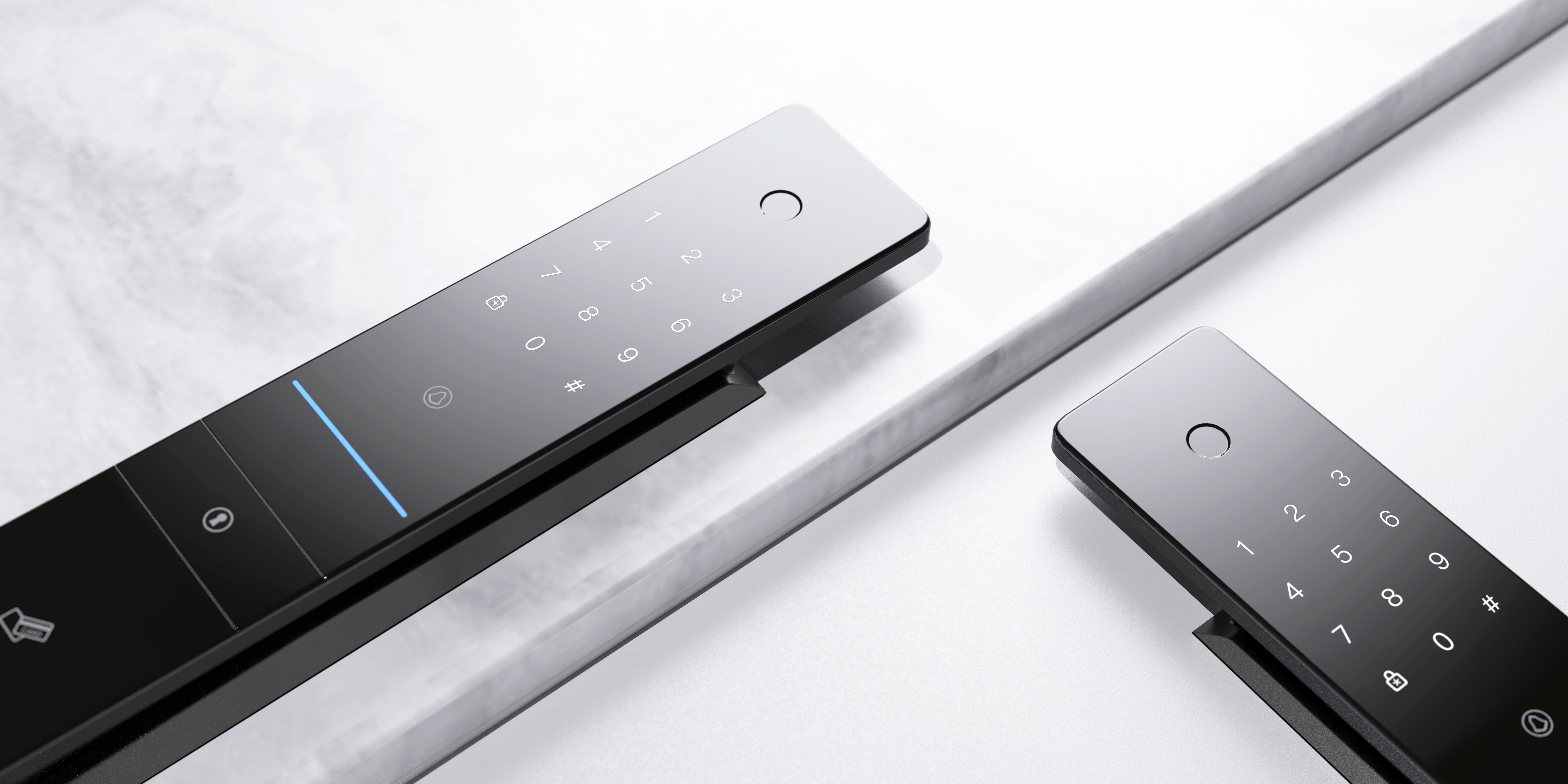 Intelligent door lock，Smart home，nine o'clock，industrial design，product design，