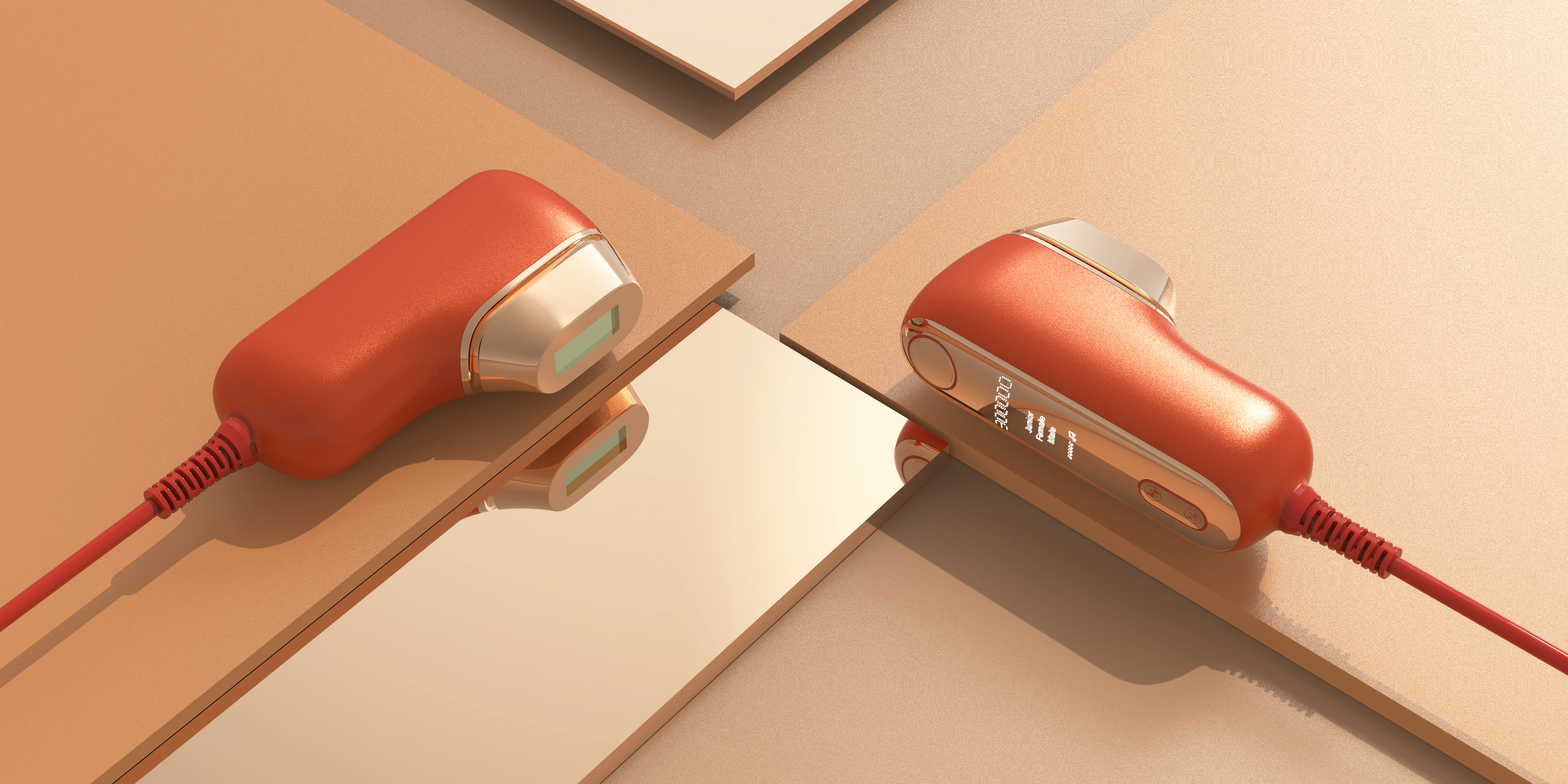 Depilatory instrument，cosmetic instrument，industrial design，product design，nine o'clock，