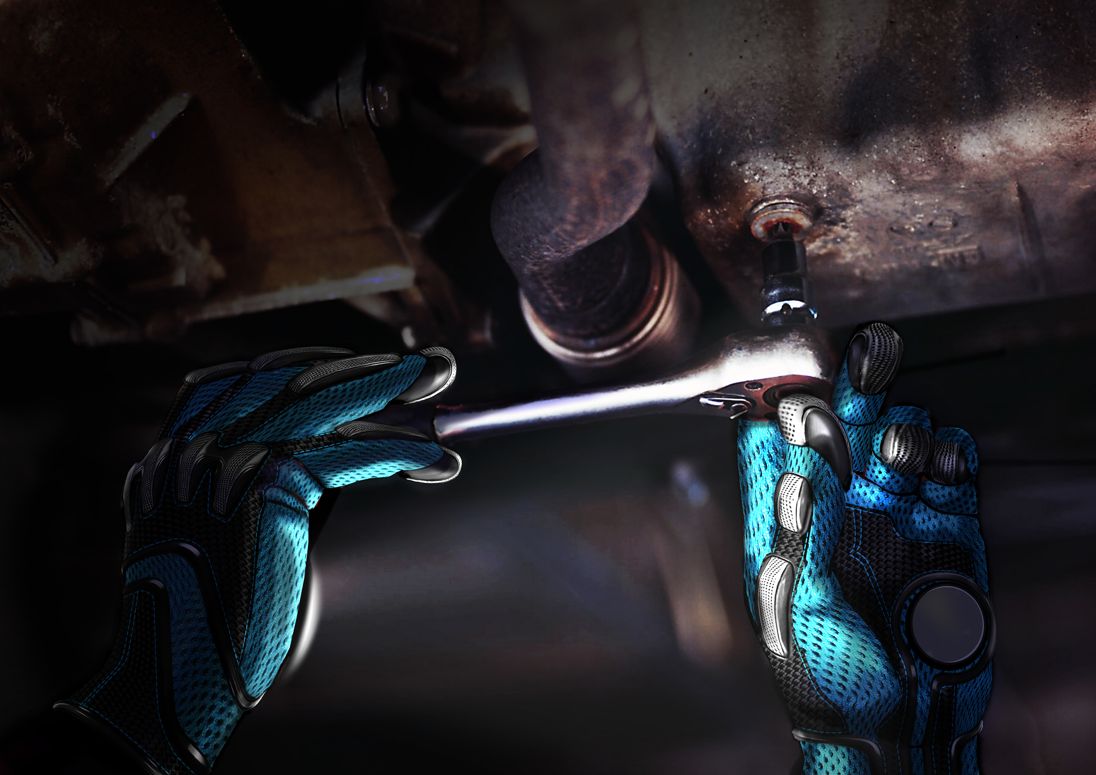 rt，glove，Iron Man，iron lights，Board drawing CG，concept，Underwater equipment，