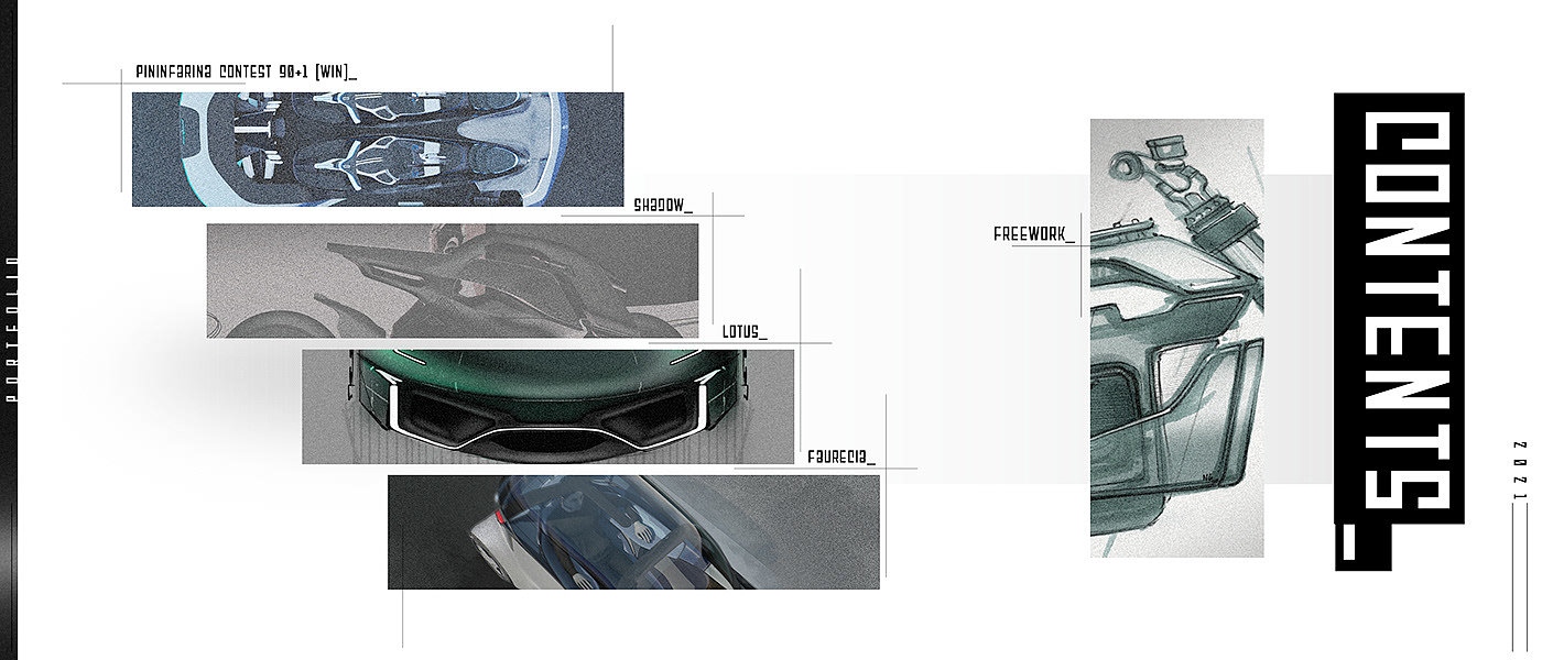 摩托车，汽车，外观设计，草图，portfolio，