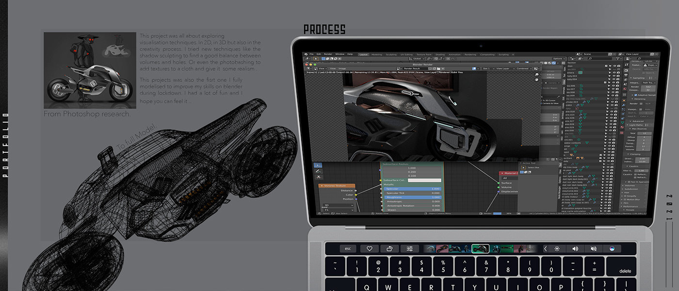 motorcycle，automobile，Appearance design，sketch，portfolio，