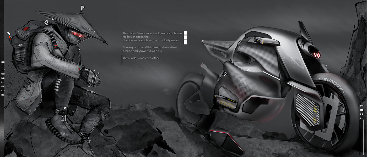 motorcycle，automobile，Appearance design，sketch，portfolio，