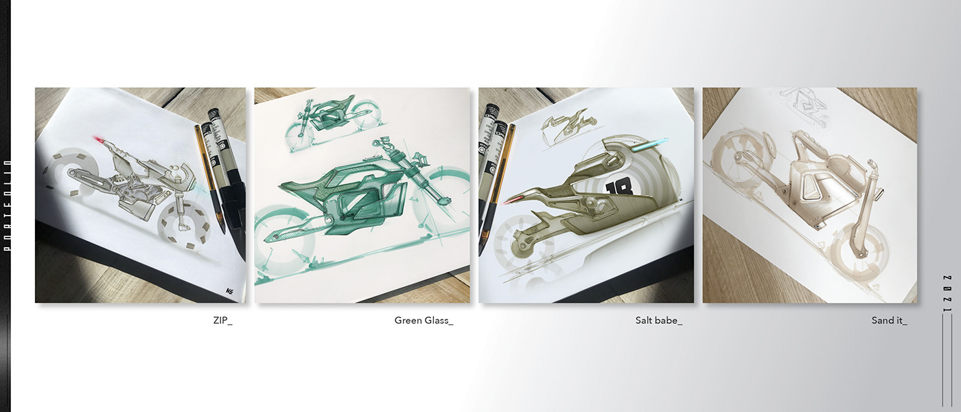 motorcycle，automobile，Appearance design，sketch，portfolio，