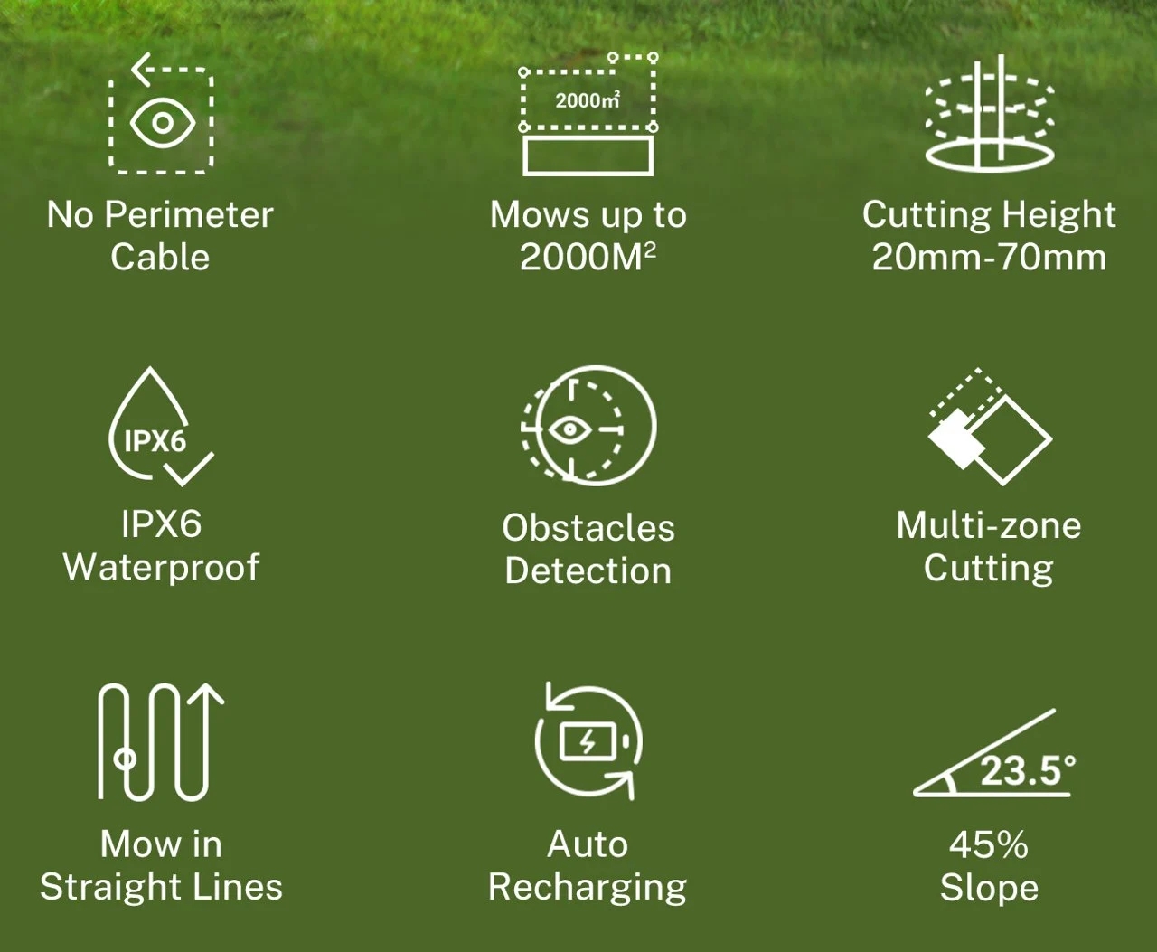 lawn mower，Car shape，Autonomous operation，intelligence，