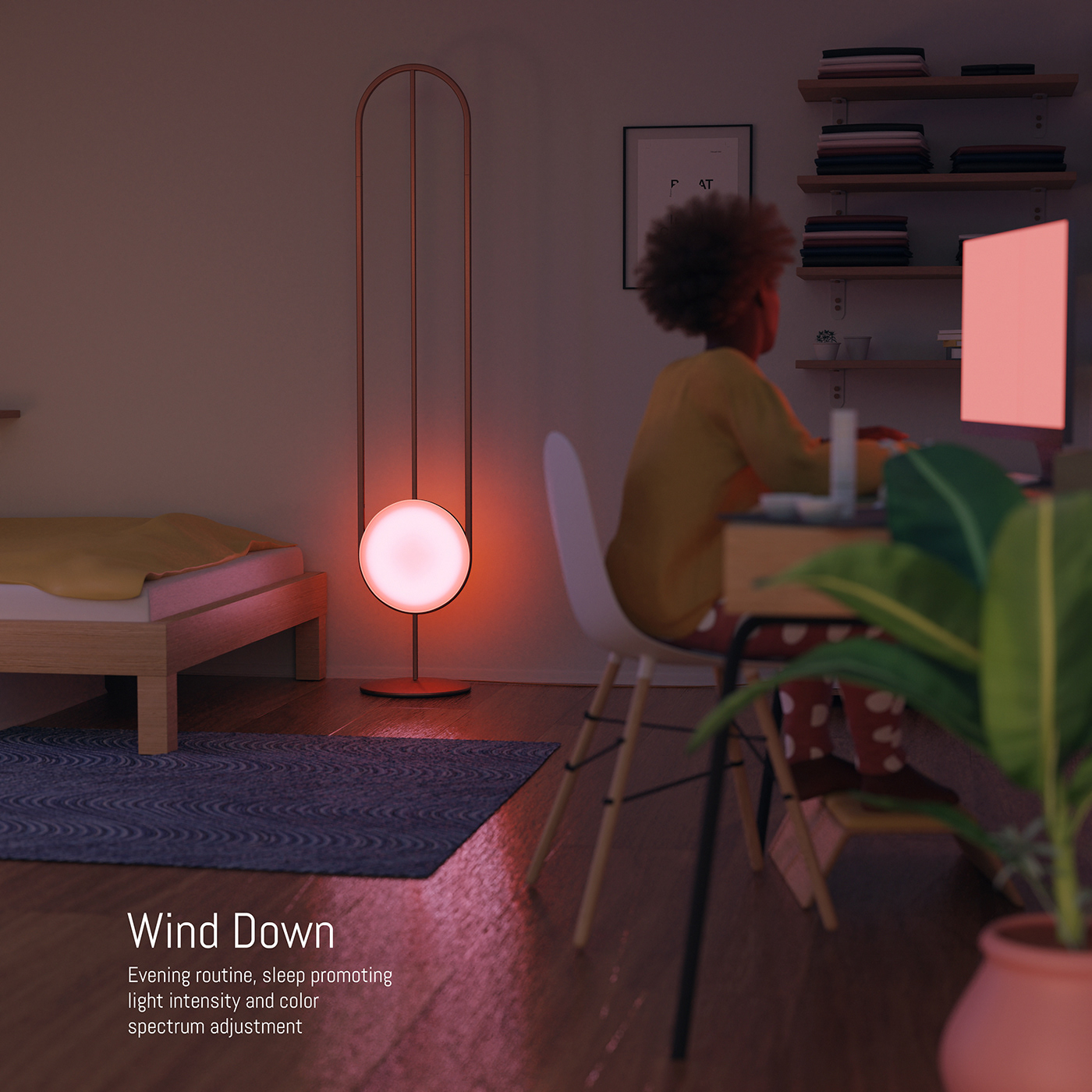 lamp，interactive，intelligence，modern，concept，