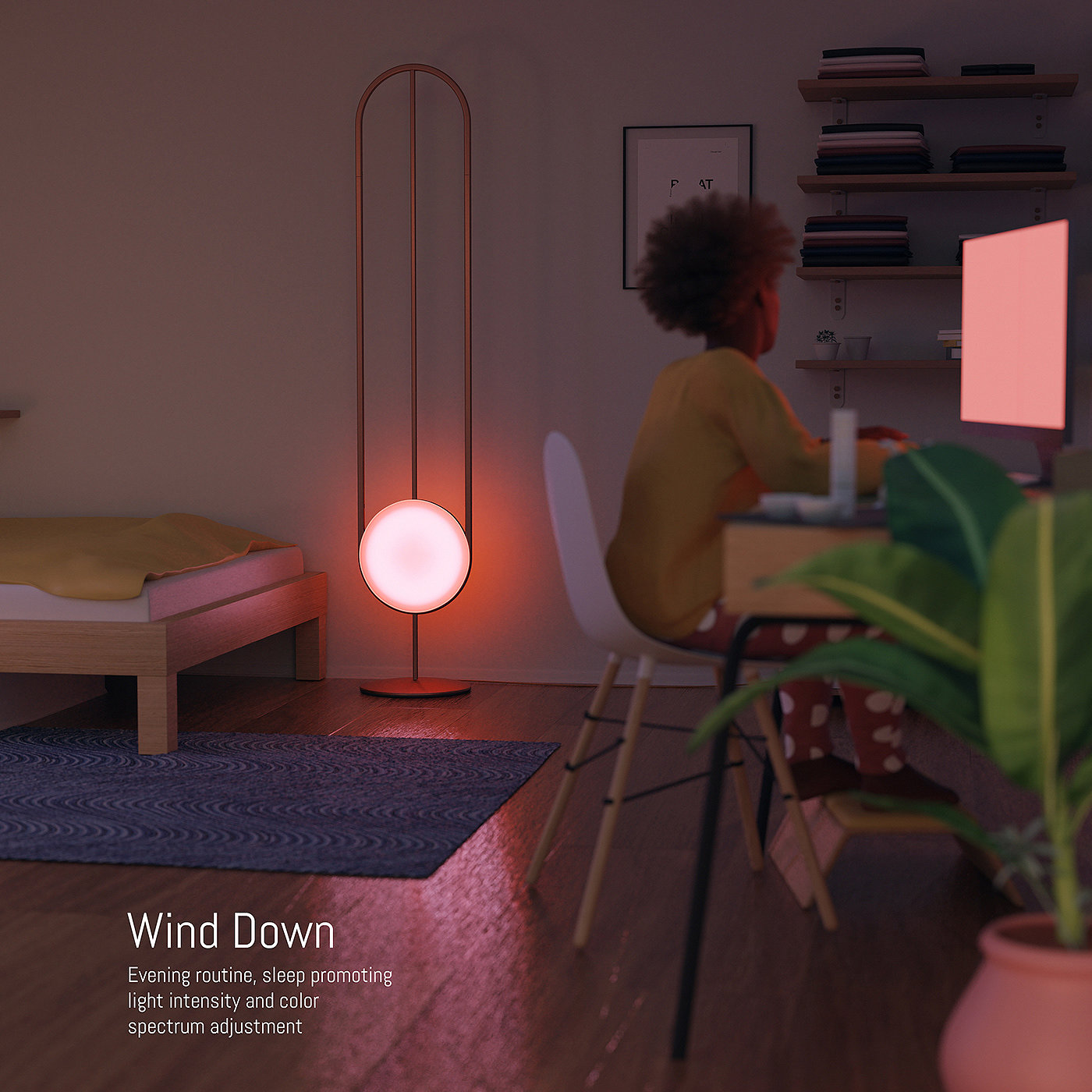 lamp，interactive，intelligence，modern，concept，