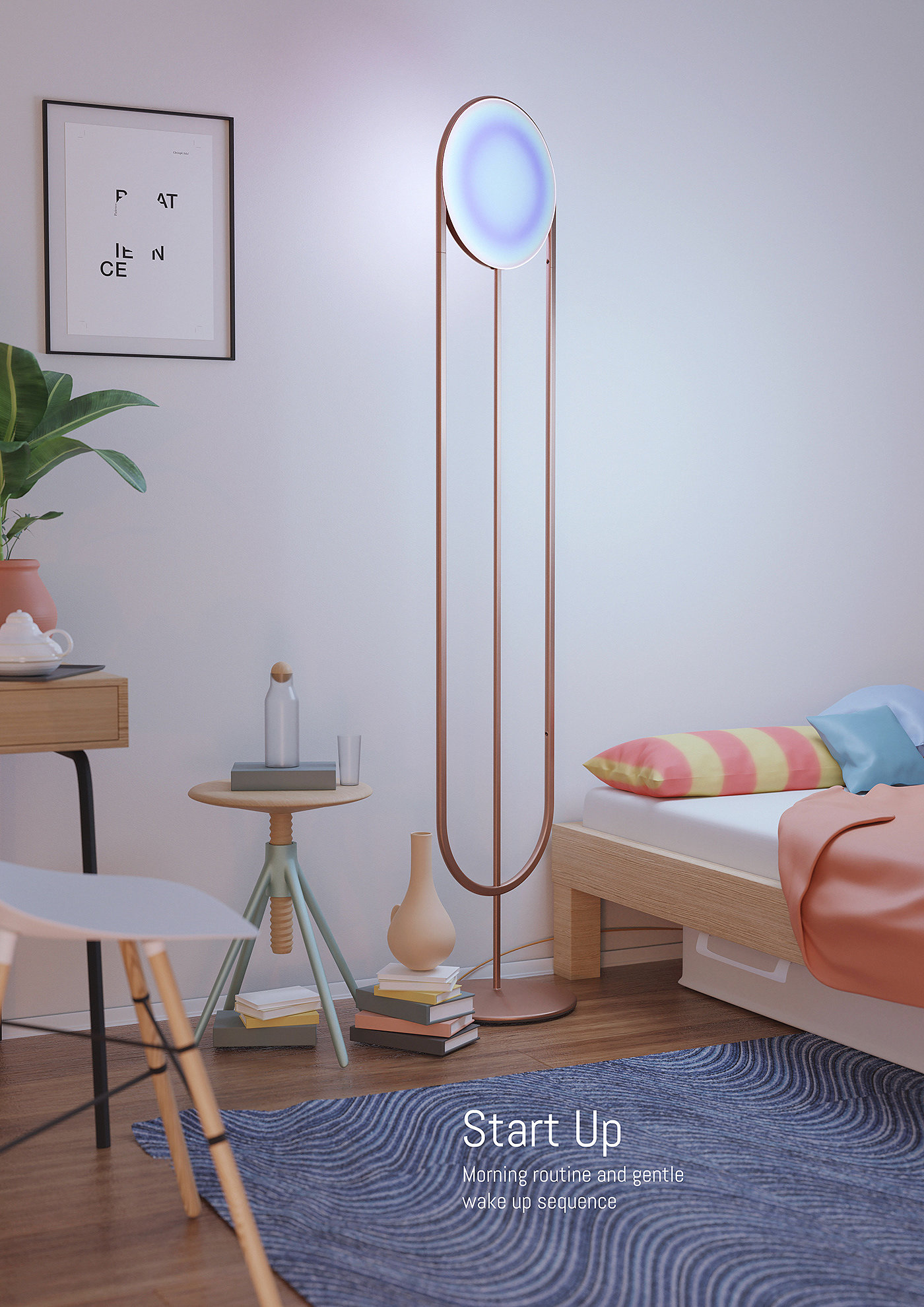 lamp，interactive，intelligence，modern，concept，