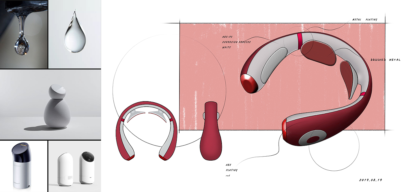 Neck massage instrument，Massage apparatus，Neck care instrument，product design，