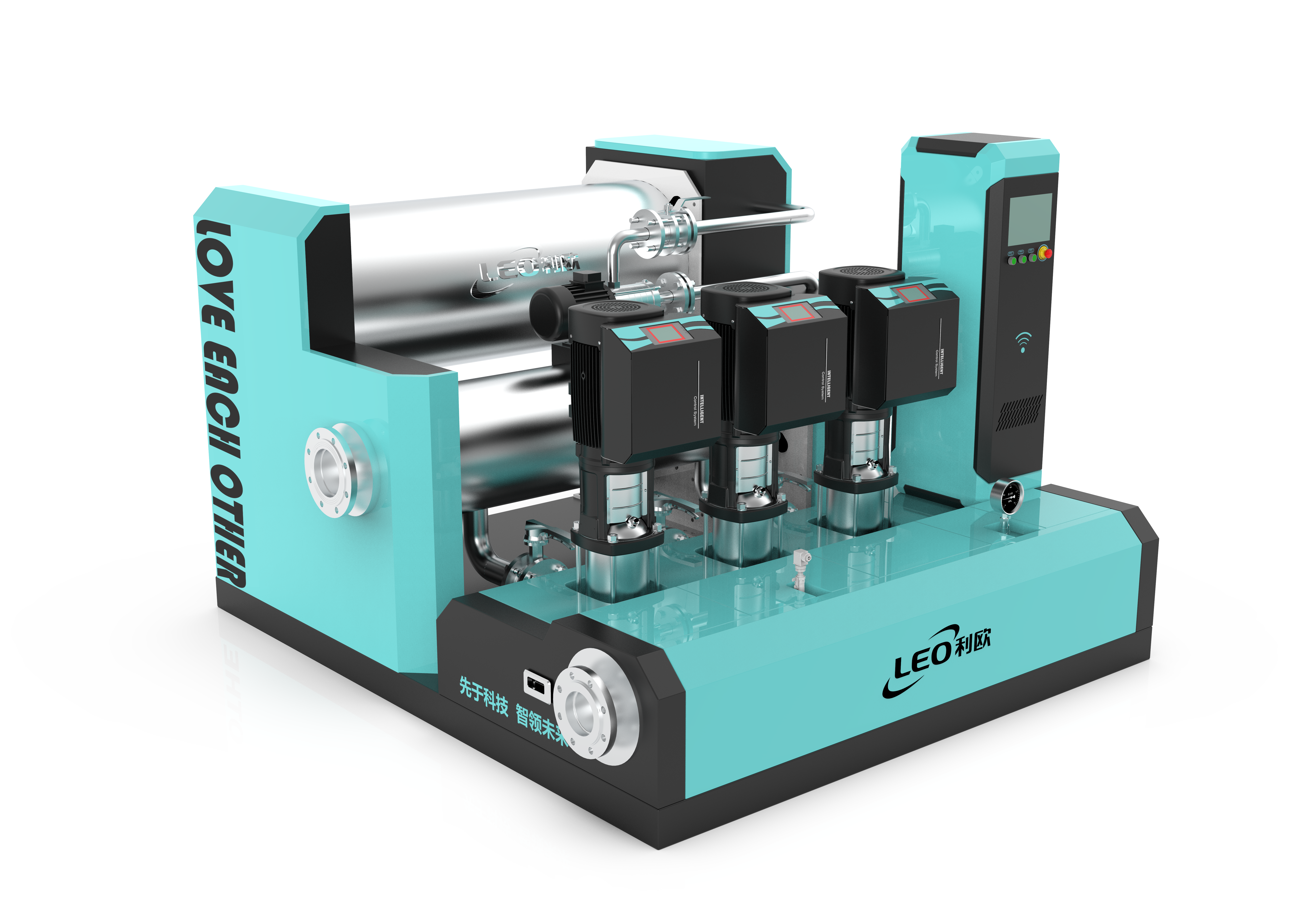 Water supply unit，Secondary water supply，Smart water，pumping station，Sheet metal design，Sheet metal equipment，Color matching design，