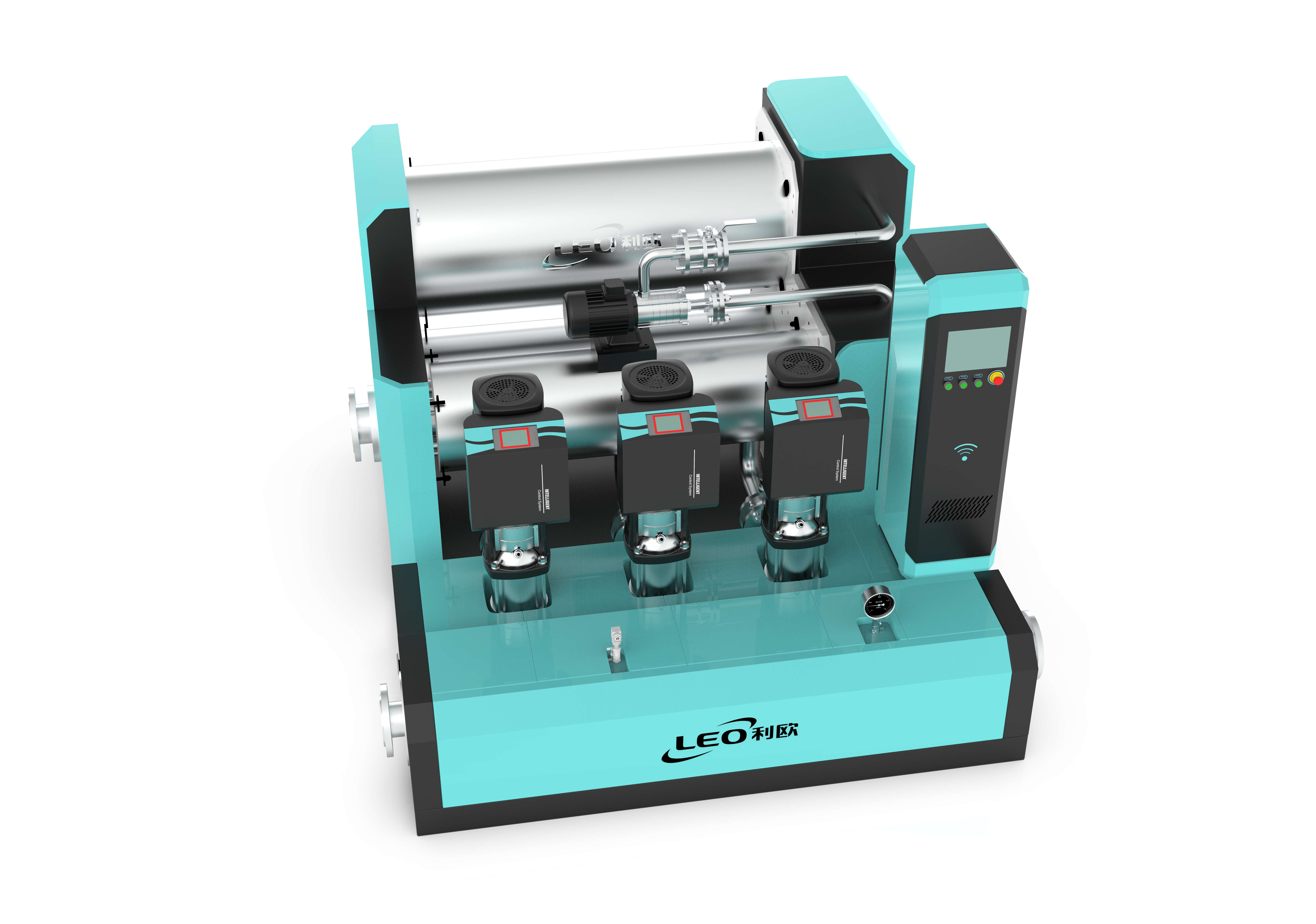 Water supply unit，Secondary water supply，Smart water，pumping station，Sheet metal design，Sheet metal equipment，Color matching design，