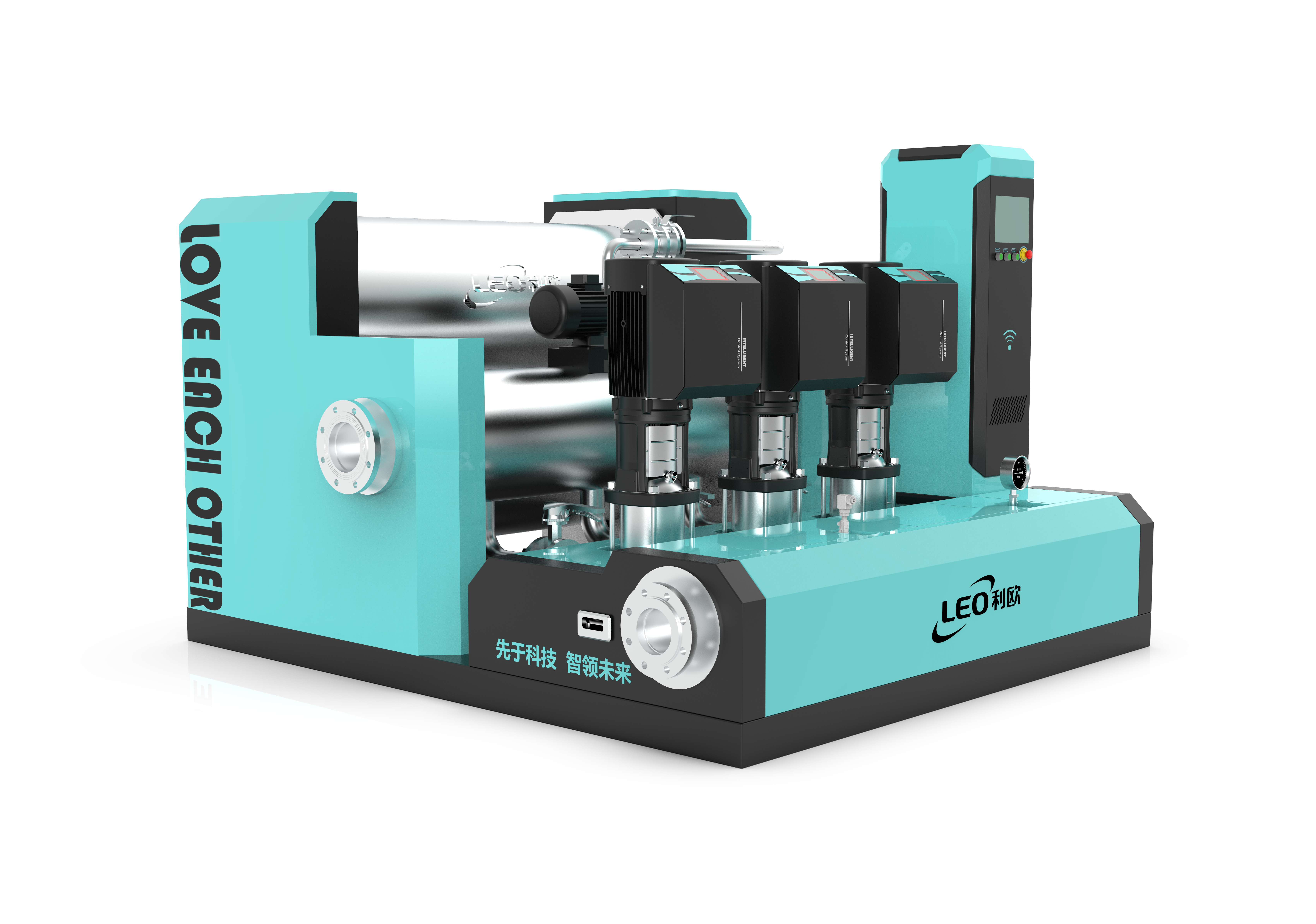 Water supply unit，Secondary water supply，Smart water，pumping station，Sheet metal design，Sheet metal equipment，Color matching design，