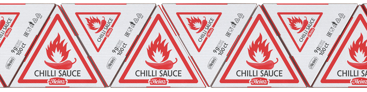Pepper packaging，Heinz ，CHILLI SAUCE，packing design，