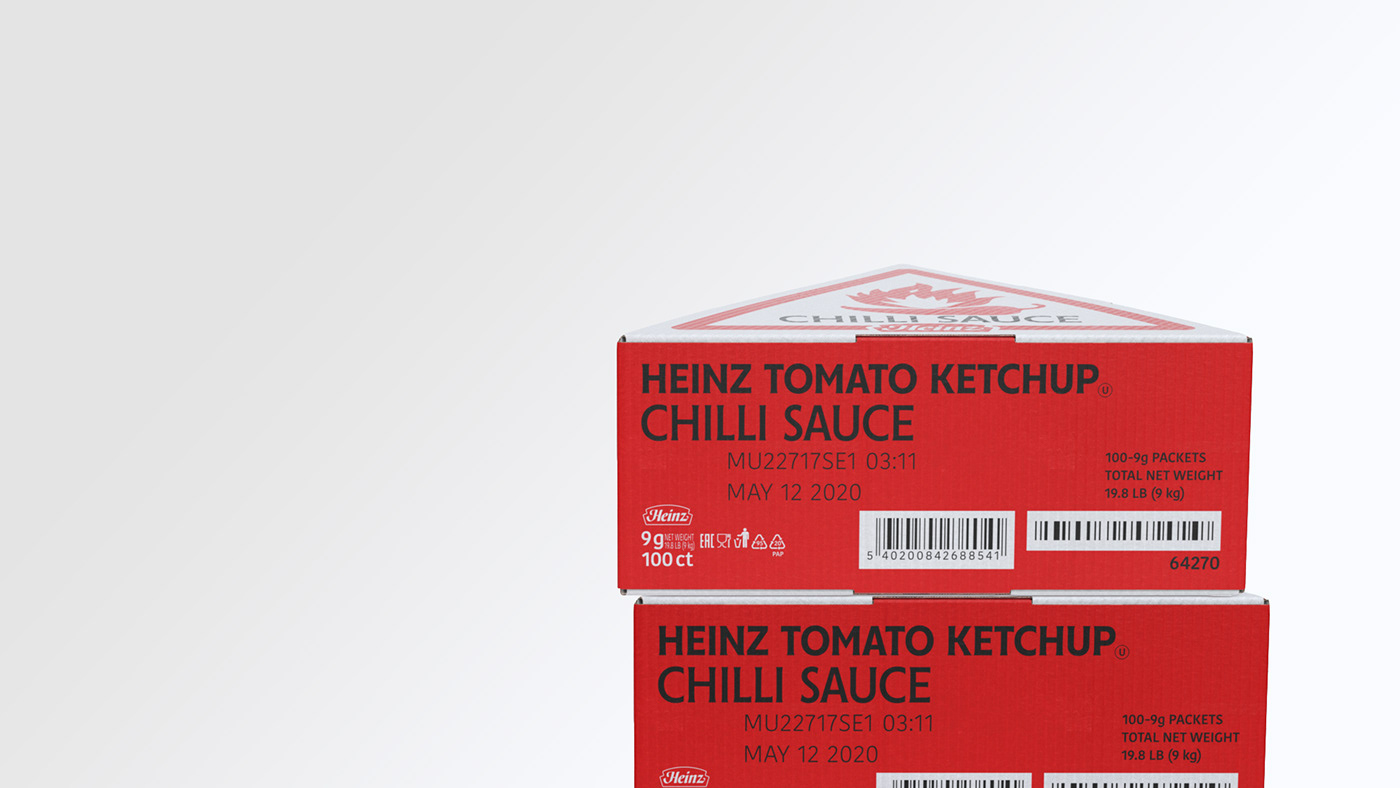 Pepper packaging，Heinz ，CHILLI SAUCE，packing design，