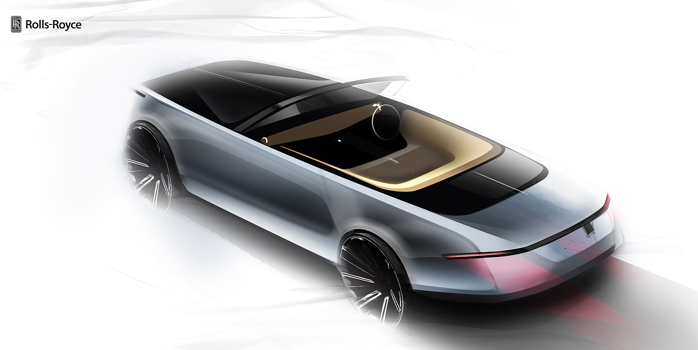 Hand drawn，Automobile design，Rolls-Royce，Rolls-Royce，