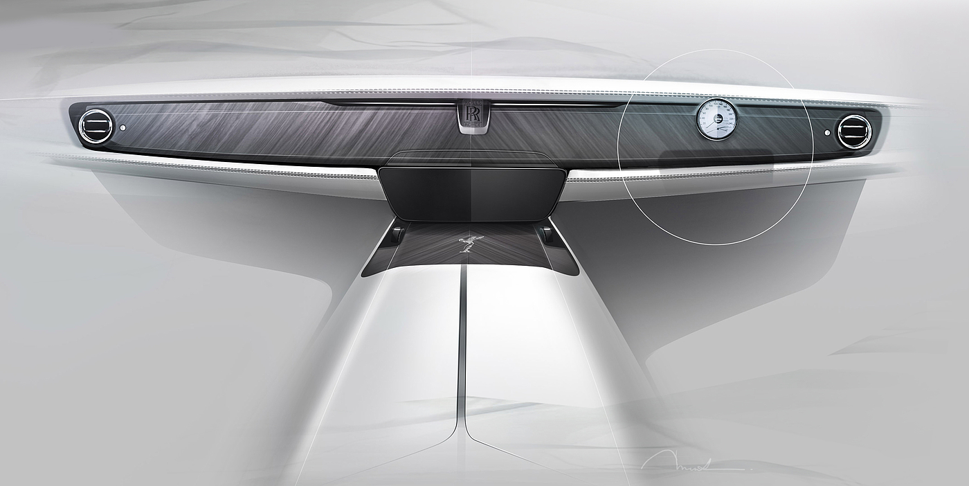 Hand drawn，Automobile design，Rolls-Royce，Rolls-Royce，