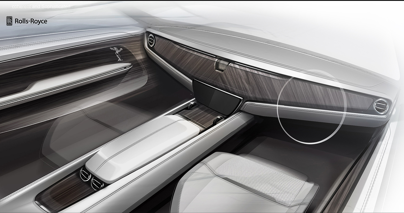 Hand drawn，Automobile design，Rolls-Royce，Rolls-Royce，