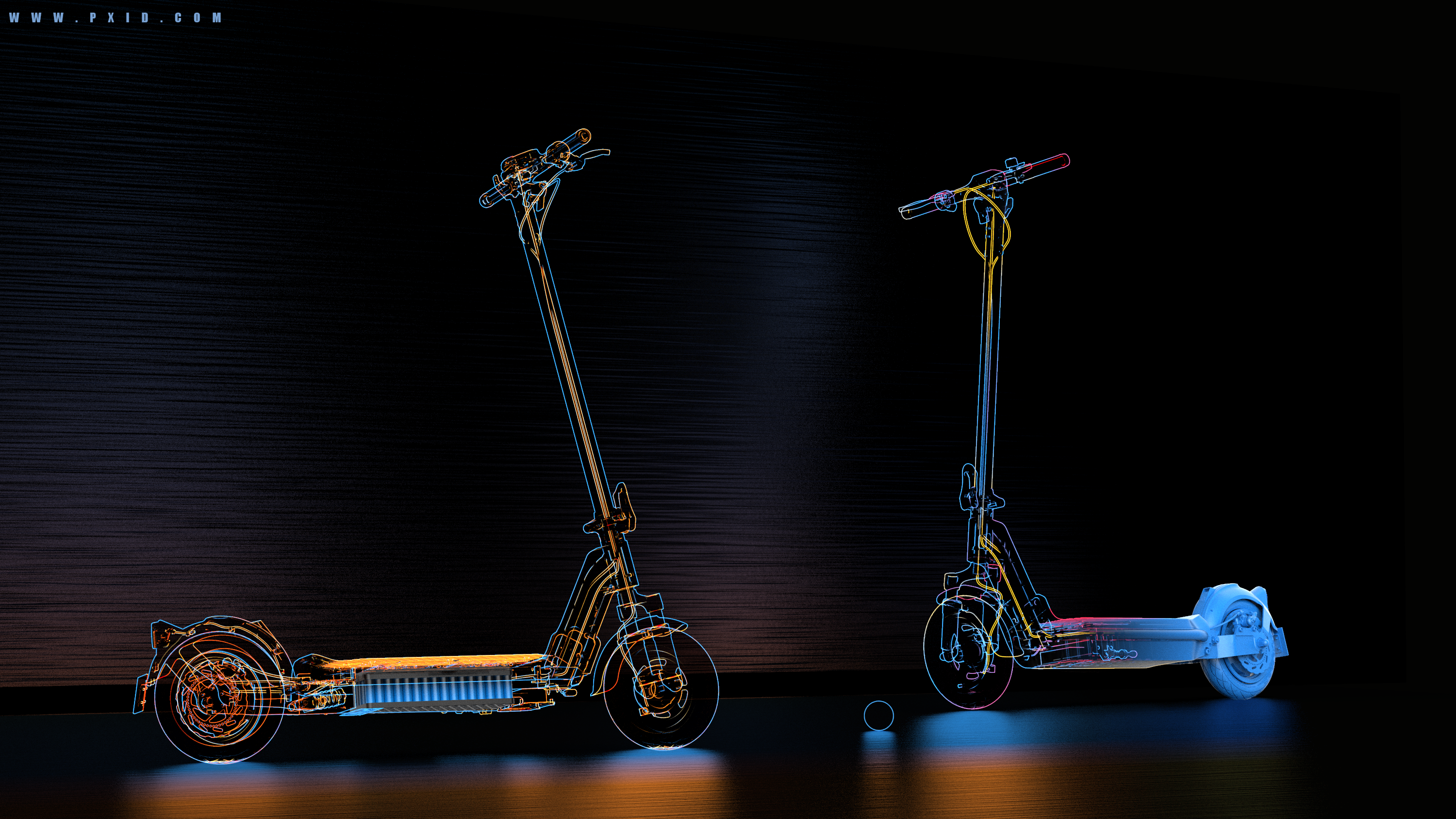 Electric scooter，Scooter，vehicle，industrial design，product design，Scooter design，