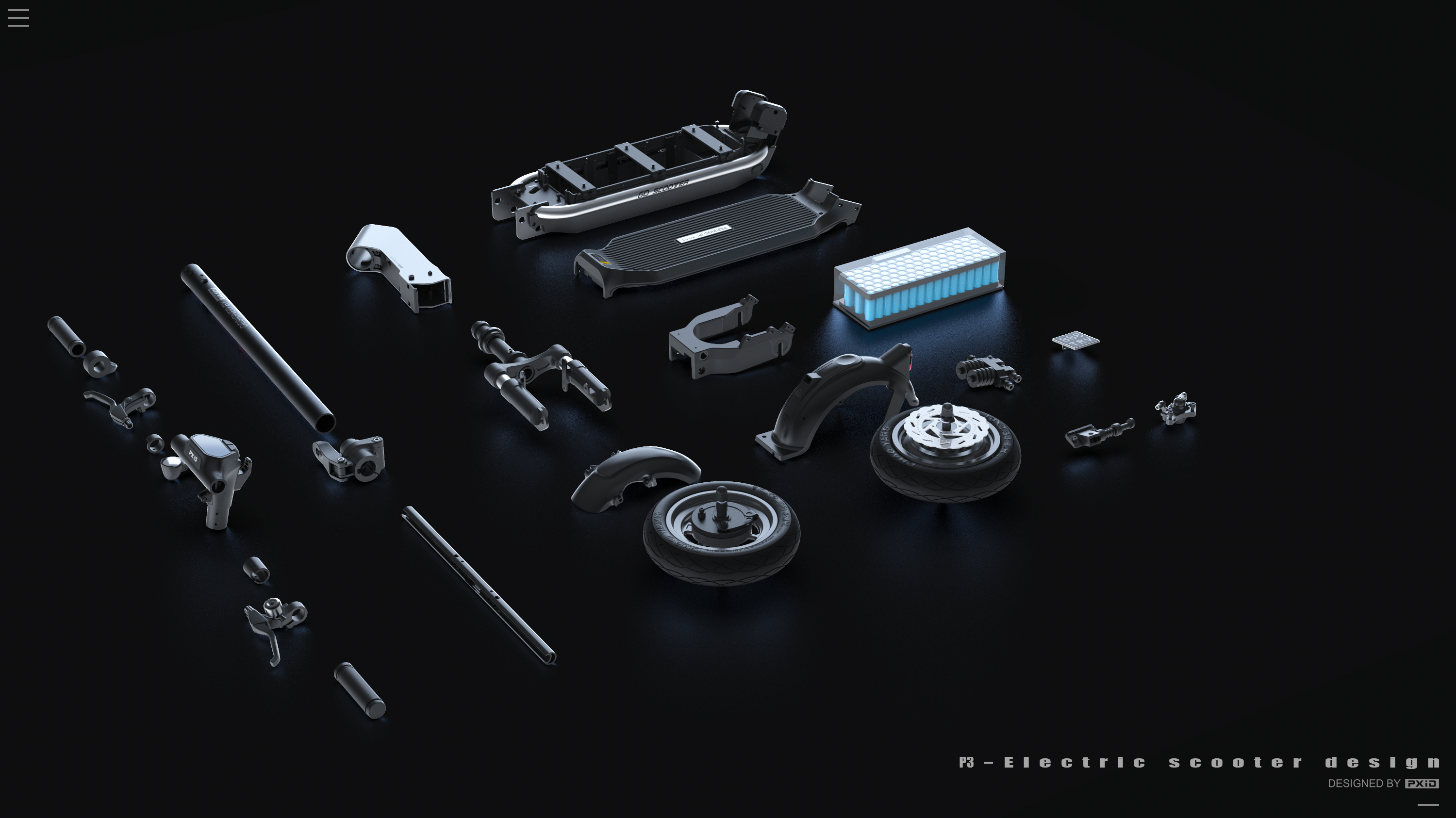 Electric scooter，Scooter，vehicle，industrial design，product design，Scooter design，