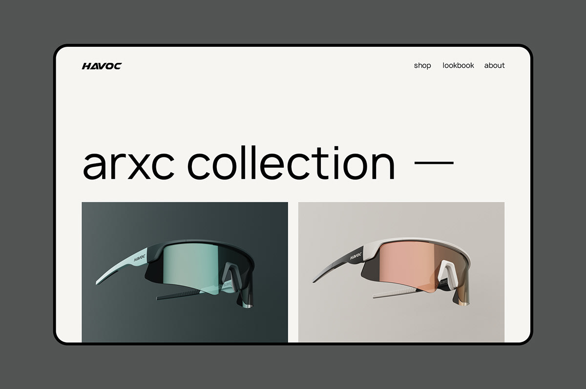 Sebastian Halin，Havoc arxc glasses，product design，Streamlined design，customized，Fashion neutral，