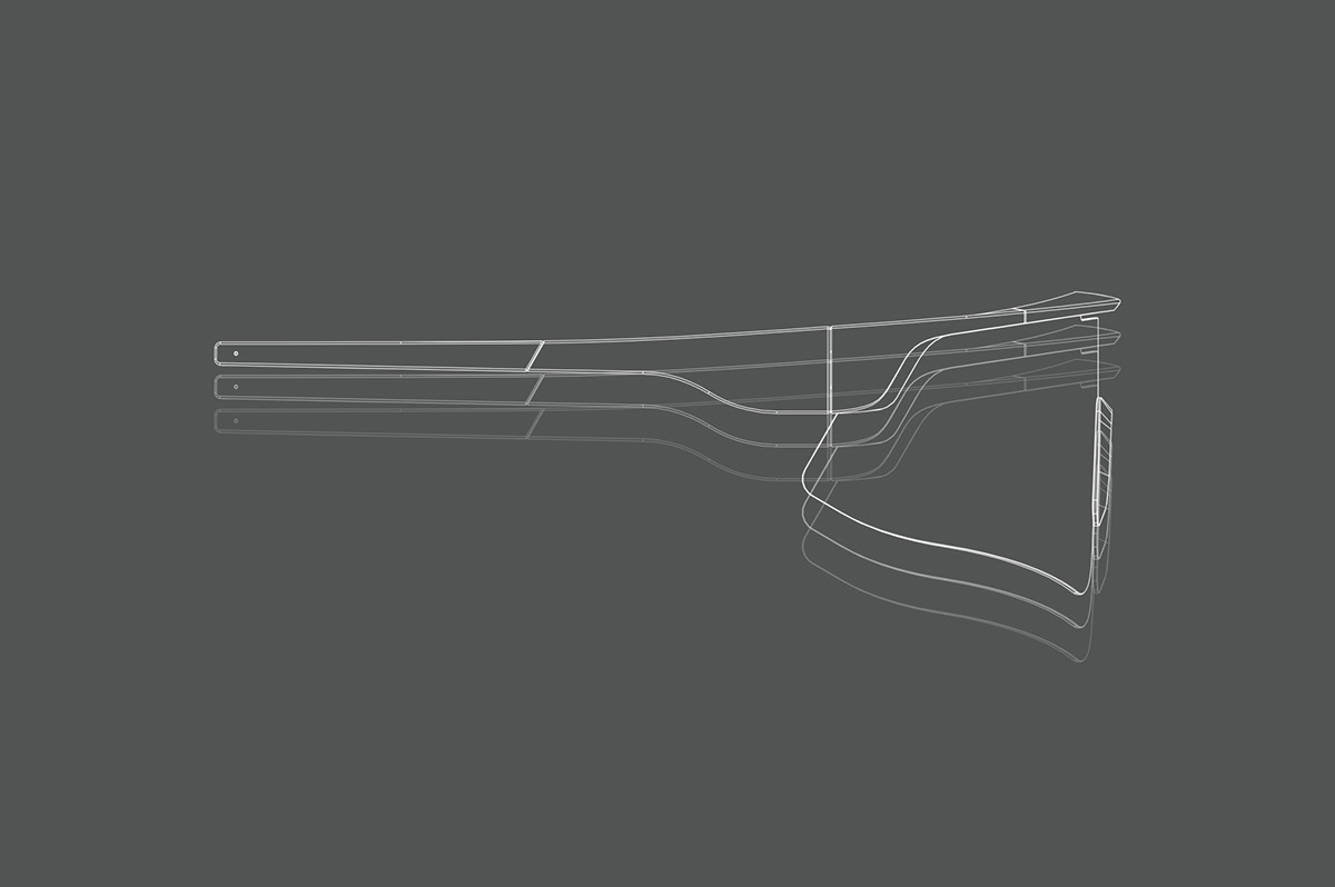 Sebastian Halin，Havoc arxc glasses，product design，Streamlined design，customized，Fashion neutral，