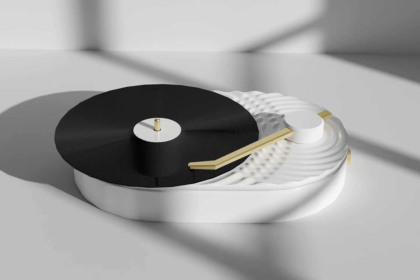 Pelin Özbalcı，Ripple Turntable，Simple design，jukebox，