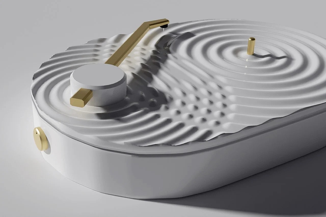 Pelin Özbalcı，Ripple Turntable，Simple design，jukebox，