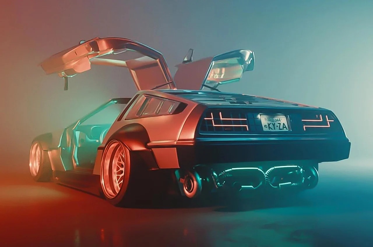 Automobile design，DeLorean DMC-12，SEMA 2021，Go back to the past，