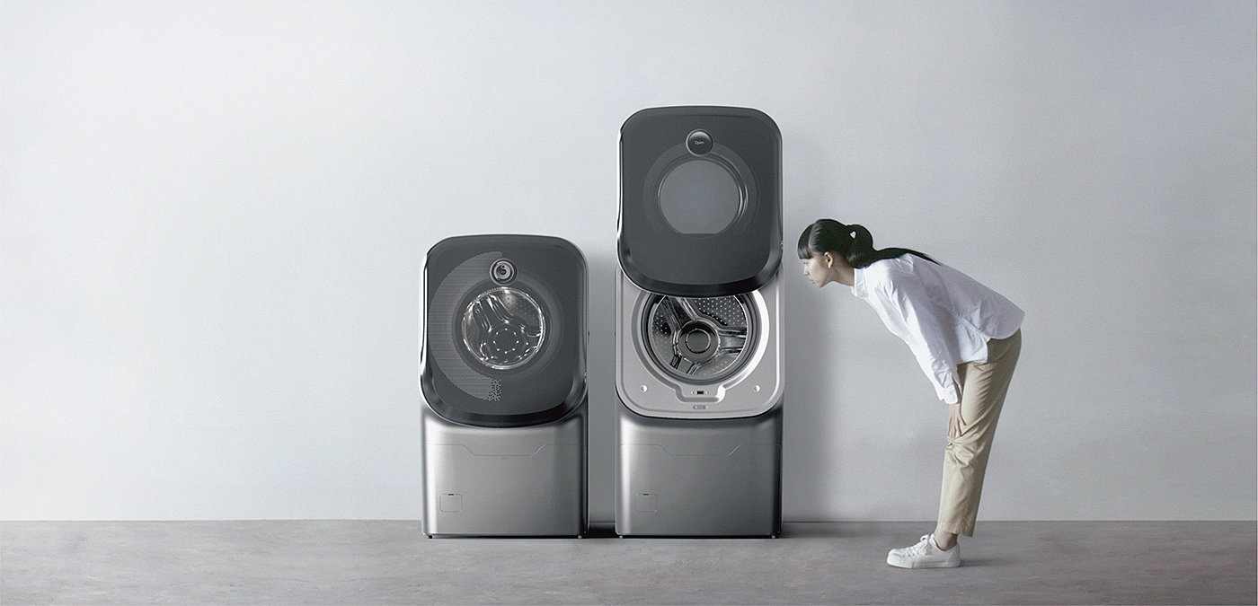 Jiheon Song，SLIP WASH，Washing machine product design，Opening and closing mode，Sliding washing machine，Ergonomics，Visual design，Wheelchair users，