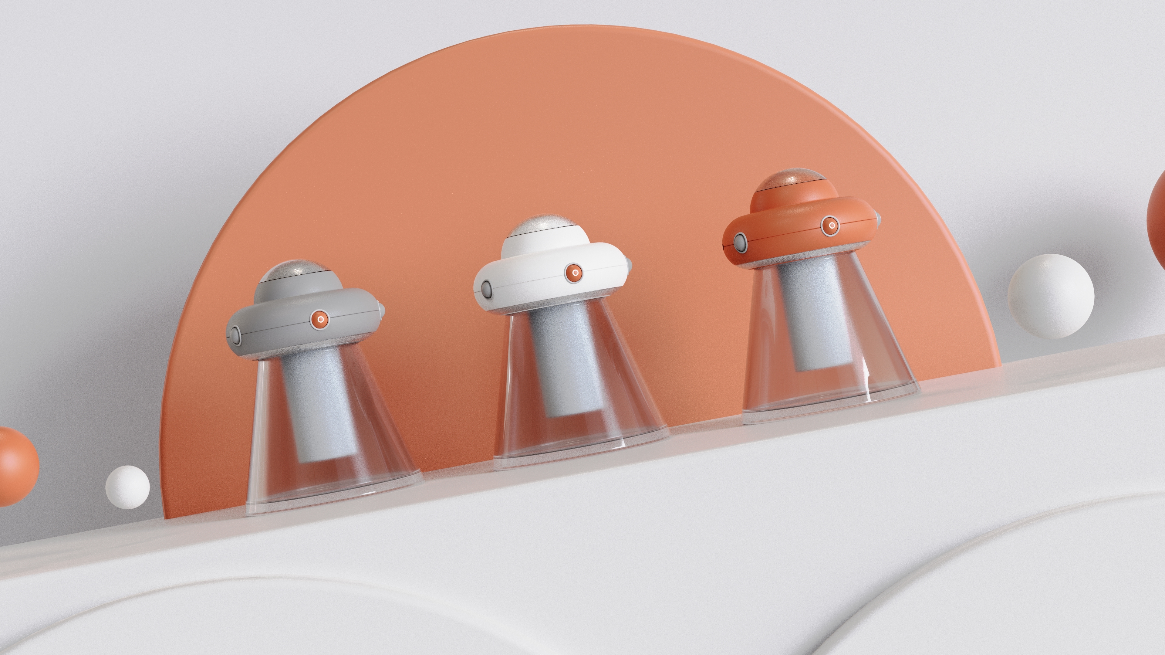 Product design, office supplies, electric pencil sharpener, atmosphere lamp，