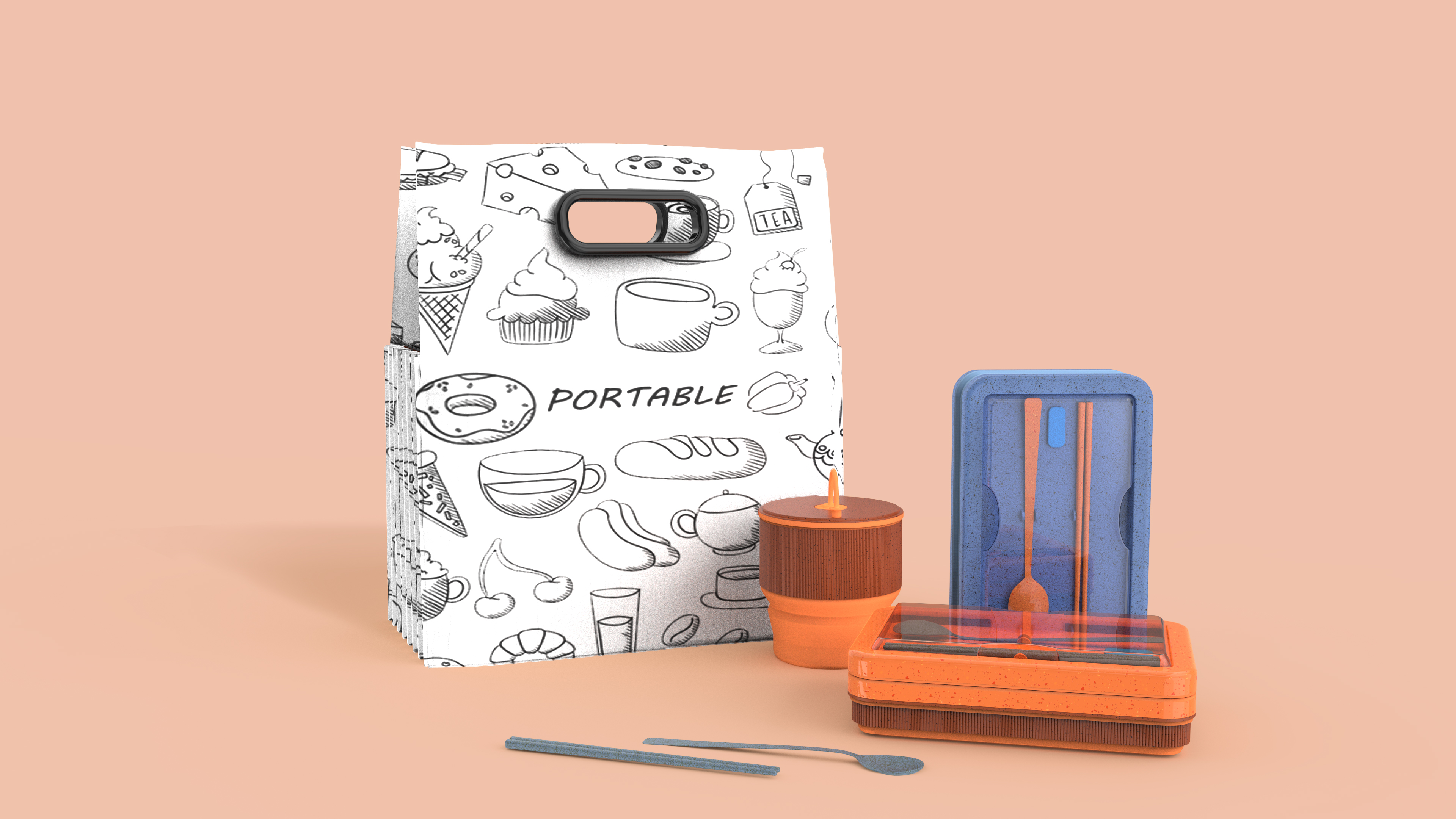 Portable tableware，